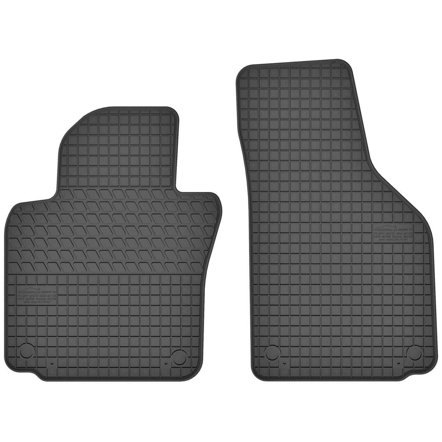 Motohobby Passform Gummi Fußmatten Set für Volkswagen Golf 5 2003 - 2009