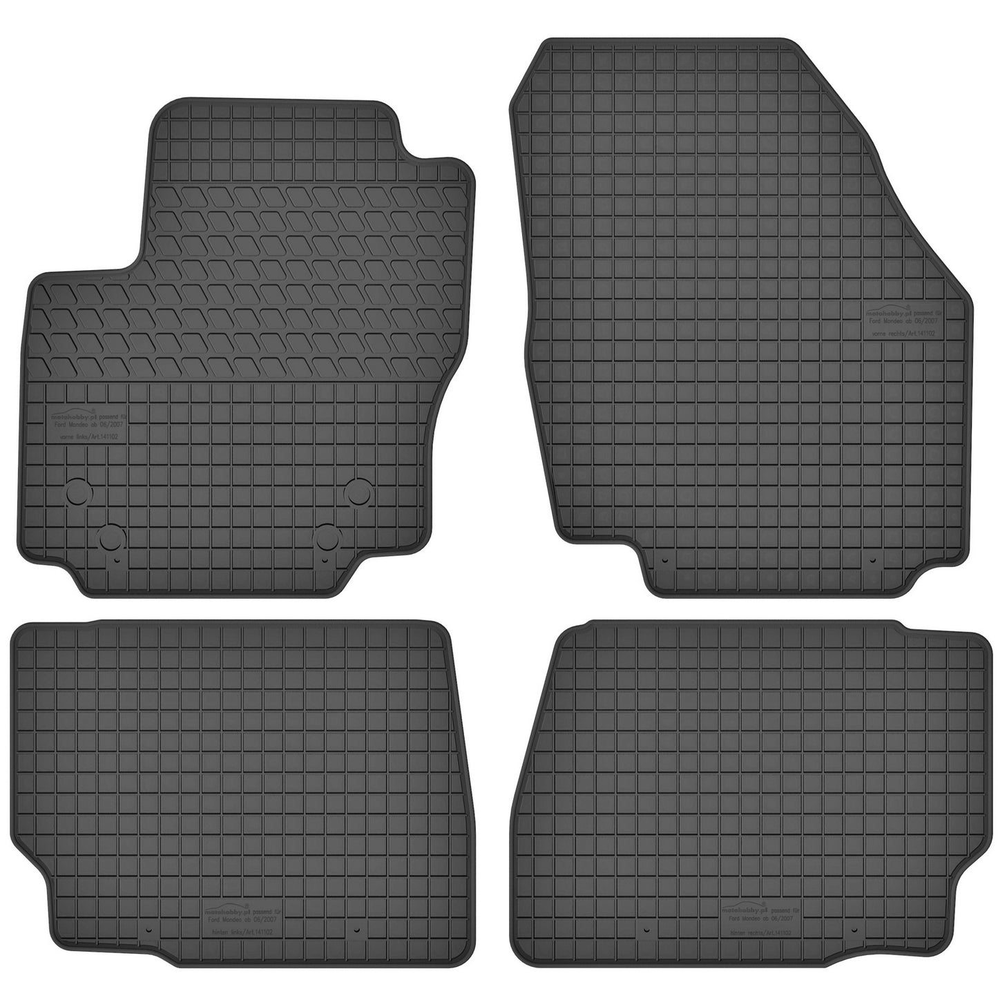 Motohobby Passform Gummi Fußmatten Set für Ford Mondeo 2007 - 2014