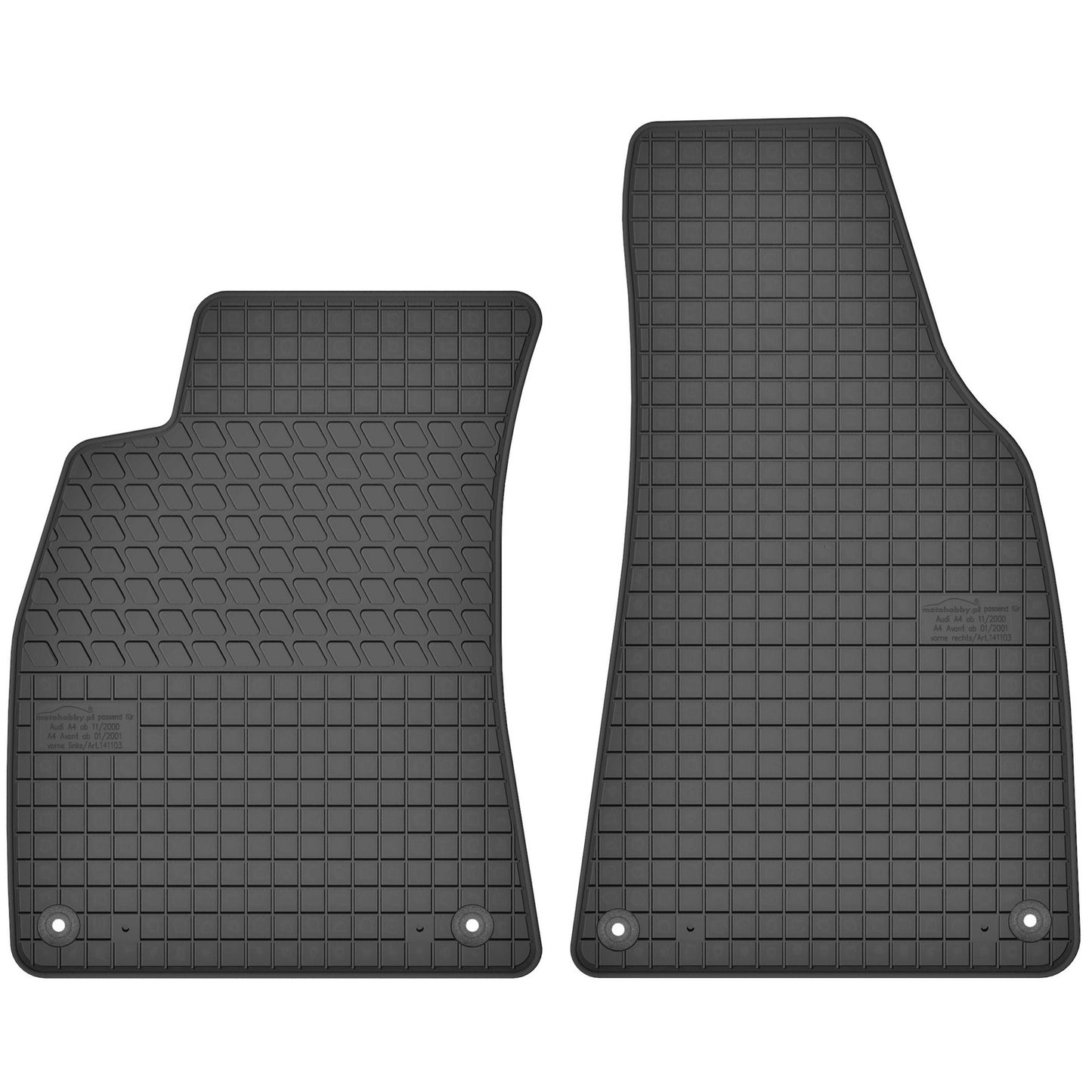 Motohobby Passform Gummi Fußmatten Set für Audi A4 B6 B7 2001 - 2008