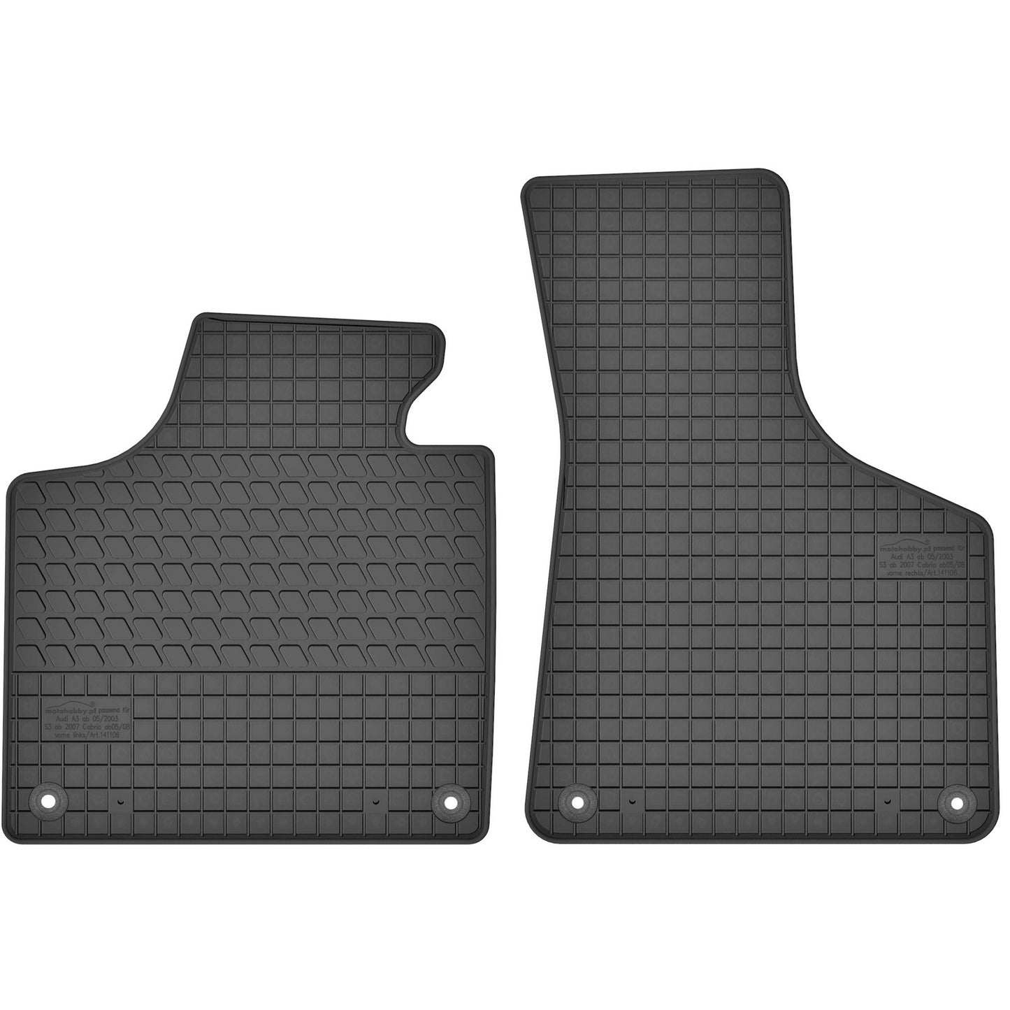 Motohobby Passform Gummi Fußmatten Set für Audi A3 8P 2003 - 2012