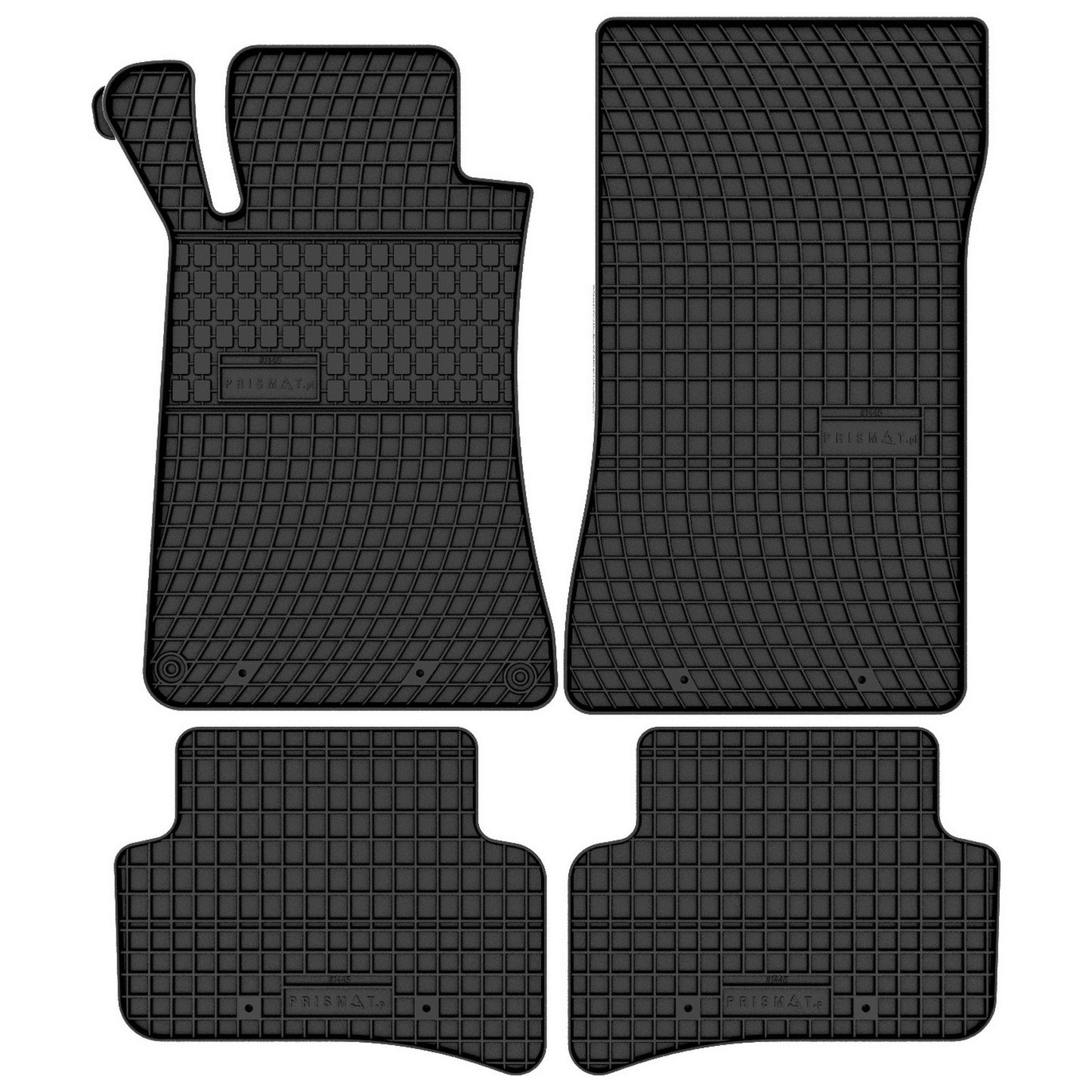 FP-1445-4-Prismat-Passform-Gummi-Fußmatten-Set-Mercedes-C-203-2000-2007