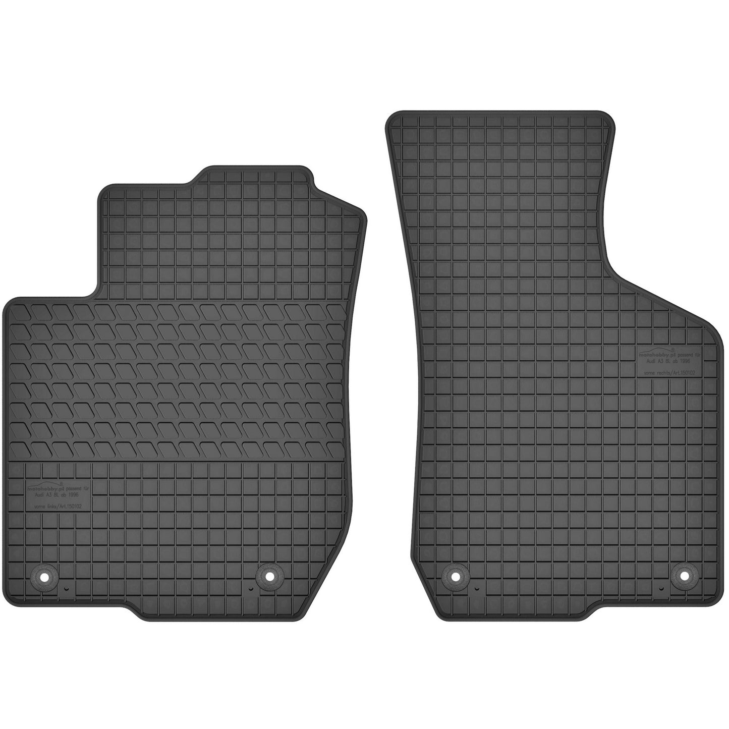 Motohobby Passform Gummi Fußmatten Set für Audi A3 8L 1996 - 2003
