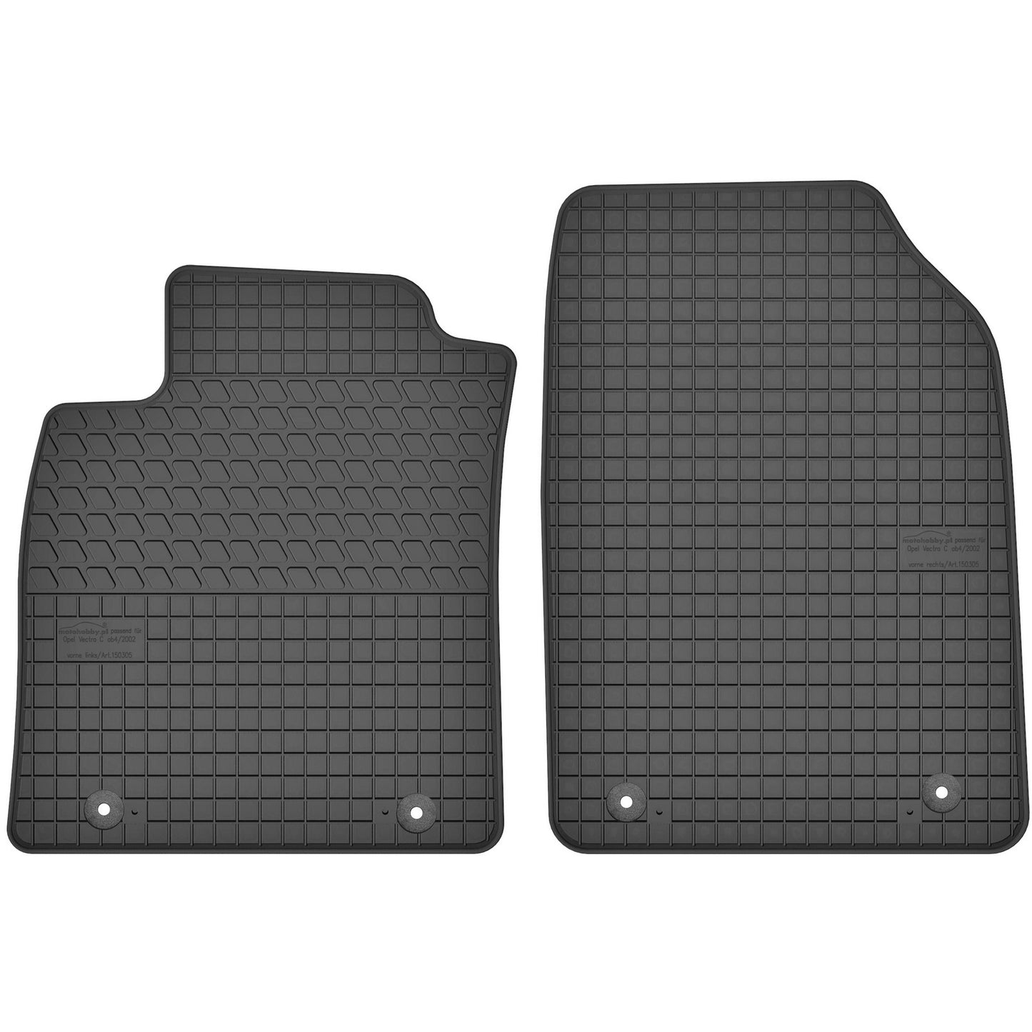 Motohobby Passform Gummi Fußmatten Set für Opel Vectra C Limousine 2002 - 2008