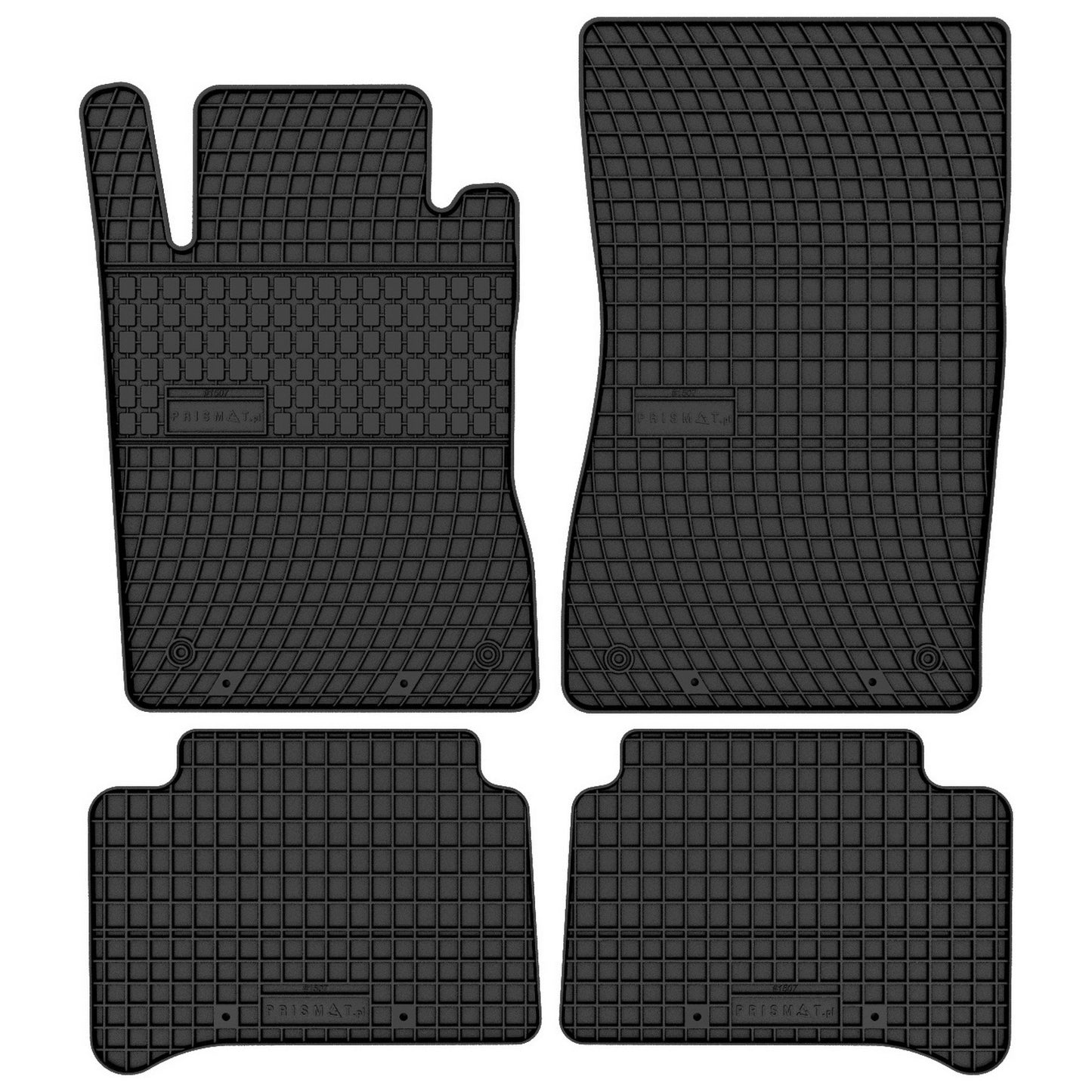 FP-1507-4-Prismat-Passform-Gummi-Fußmatten-Set-Mercedes-CLS-W219-2004-2010