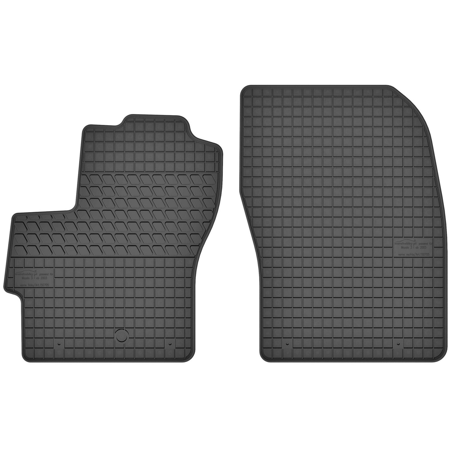 Motohobby Passform Gummi Fußmatten Set für Mazda 3 2003 - 2009