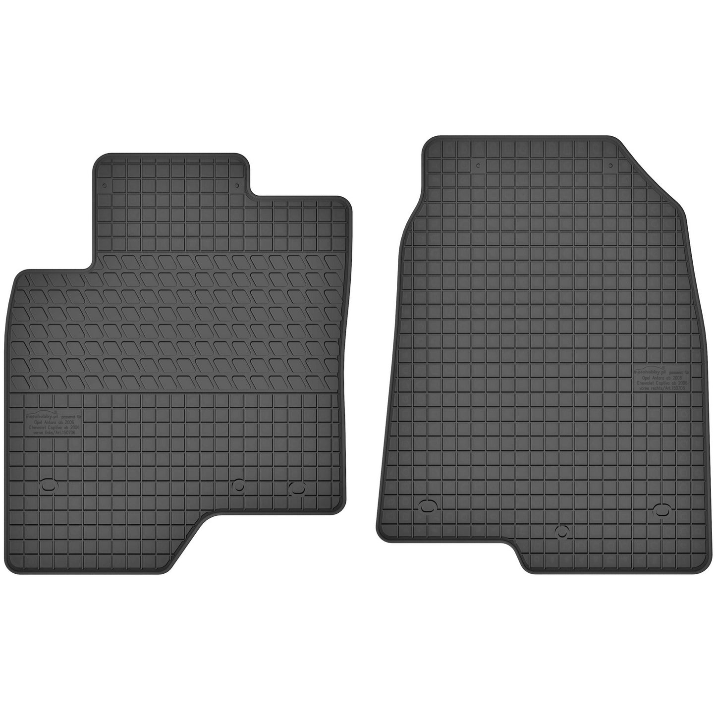 Motohobby Passform Gummi Fußmatten Set für Chevrolet Captiva 2006 - 2016