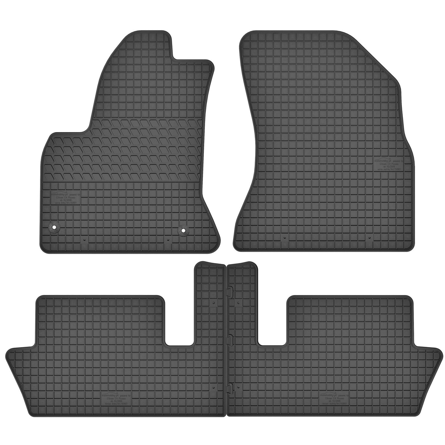 Motohobby Passform Gummi Fußmatten Set für Peugeot 5008 2009 - 2017