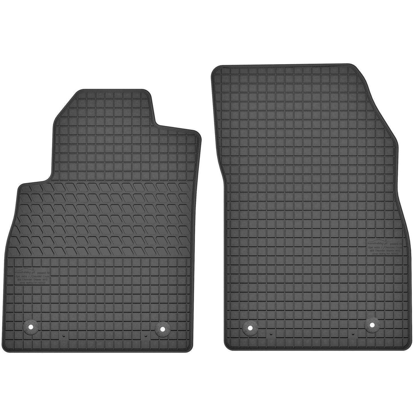 Motohobby Passform Gummi Fußmatten Set für Chevrolet Cruze 2009 - 2015