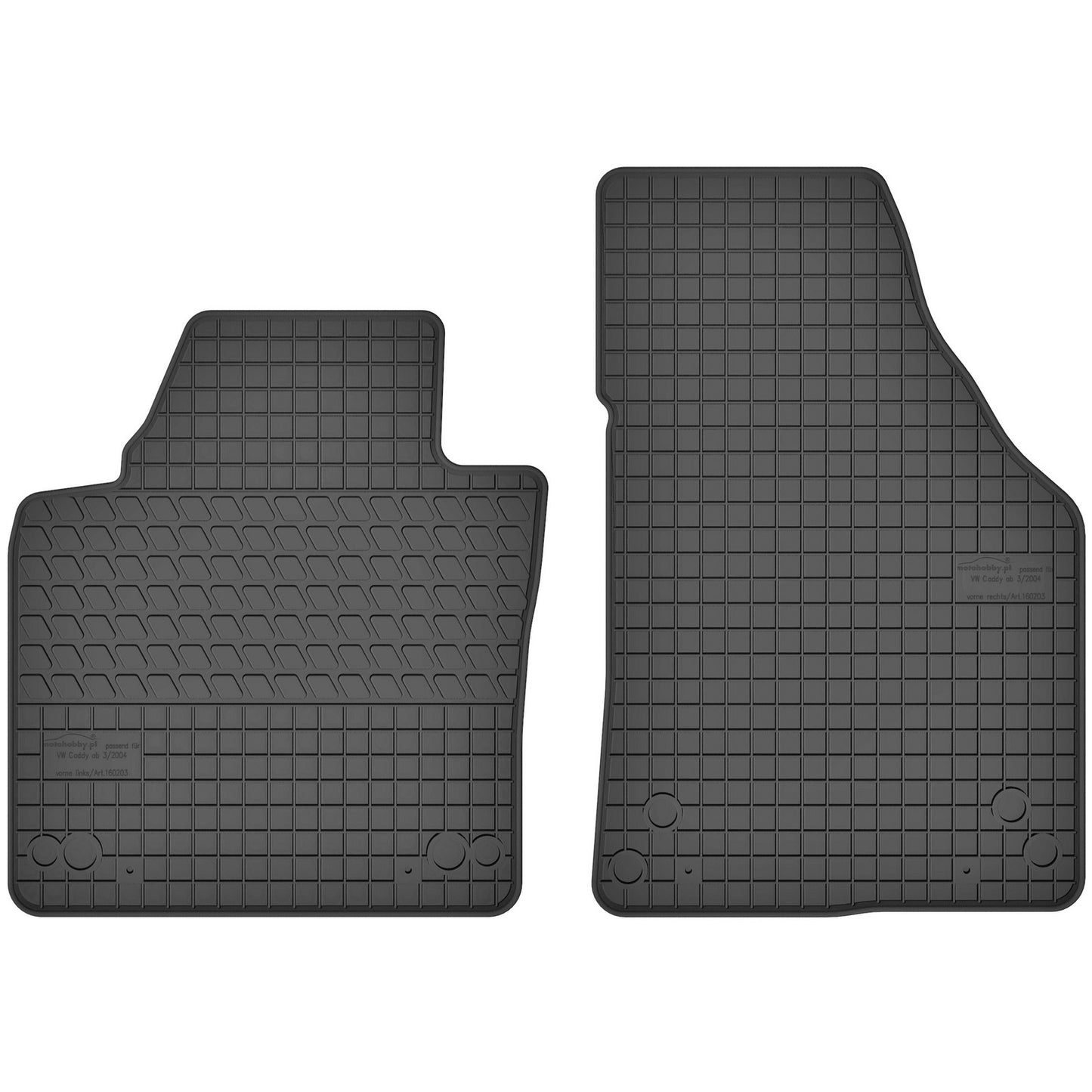 Motohobby Passform Gummi Fußmatten Set für Volkswagen Caddy 2004 - 2020