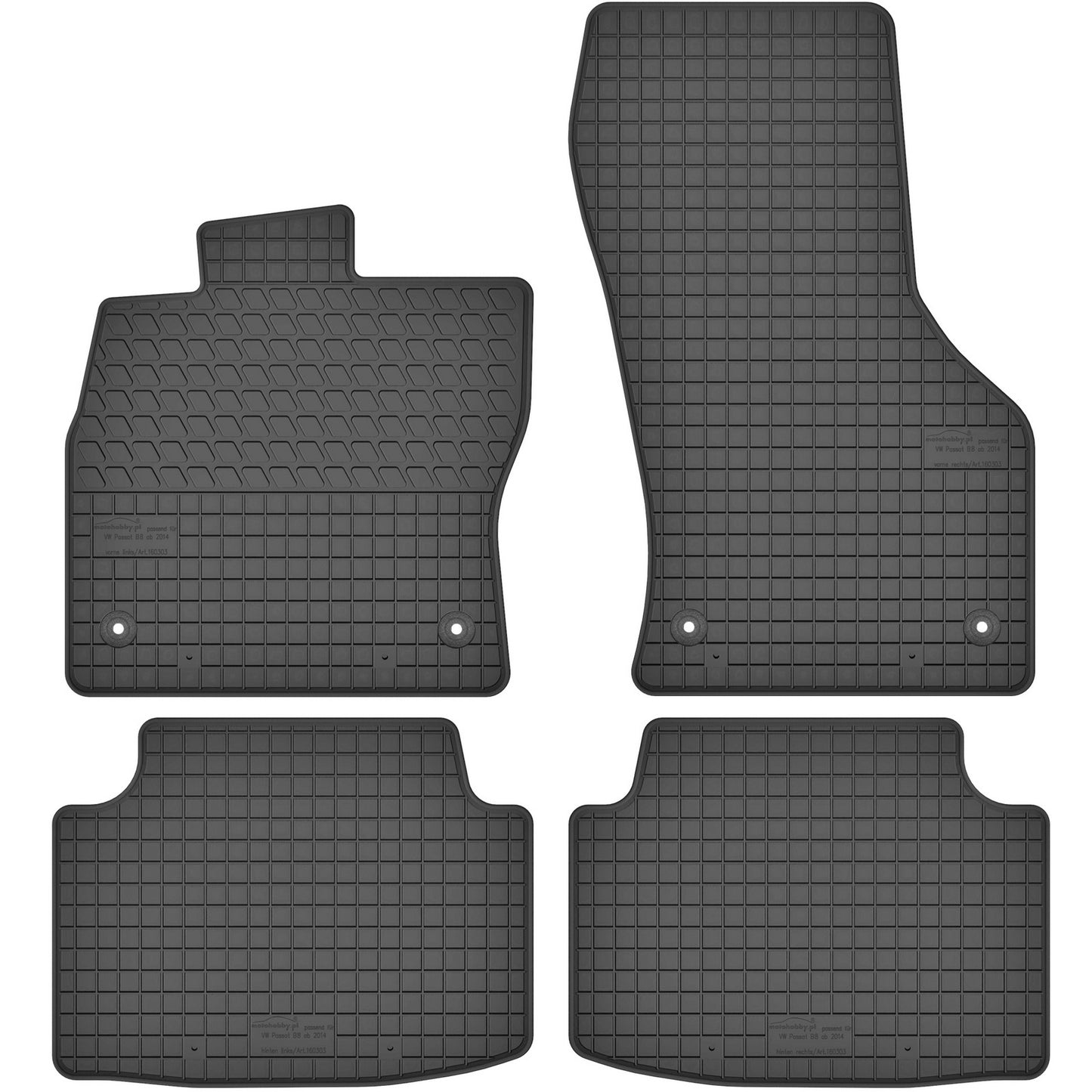 Motohobby Passform Gummi Fußmatten Set für Skoda Octavia 3 2012 - 2019