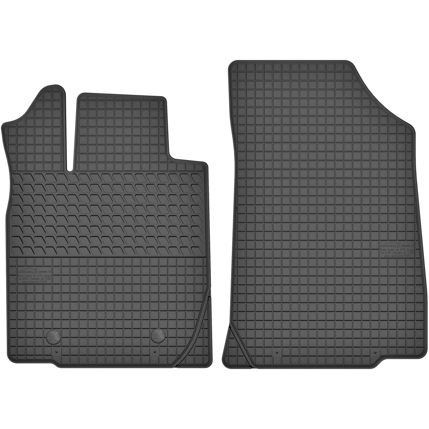 Motohobby Passform Gummi Fußmatten Set für Dacia Duster 1 2010 - 2018