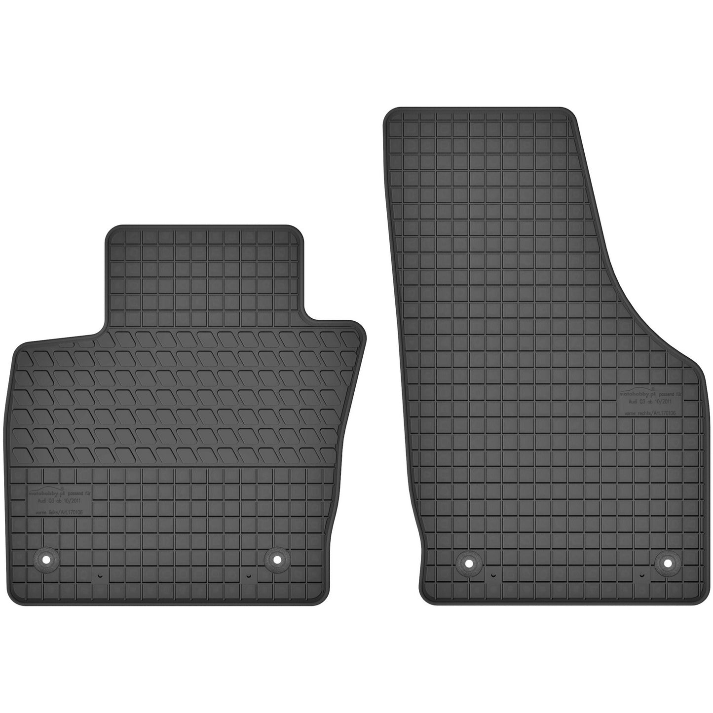 Motohobby Passform Gummi Fußmatten Set für Audi Q3 2011 - 2018