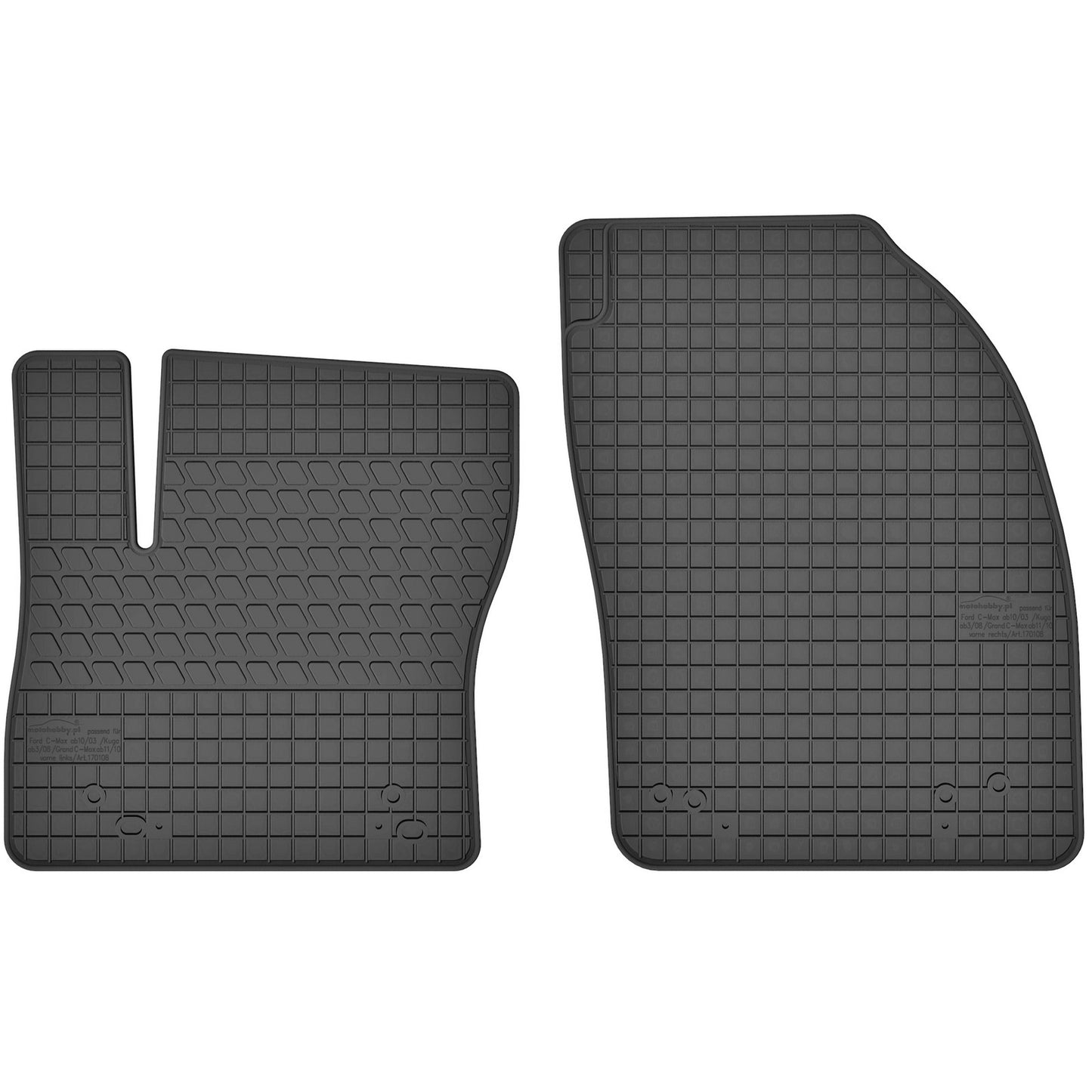 Motohobby Passform Gummi Fußmatten Set für Ford C-Max 2010 - 2019