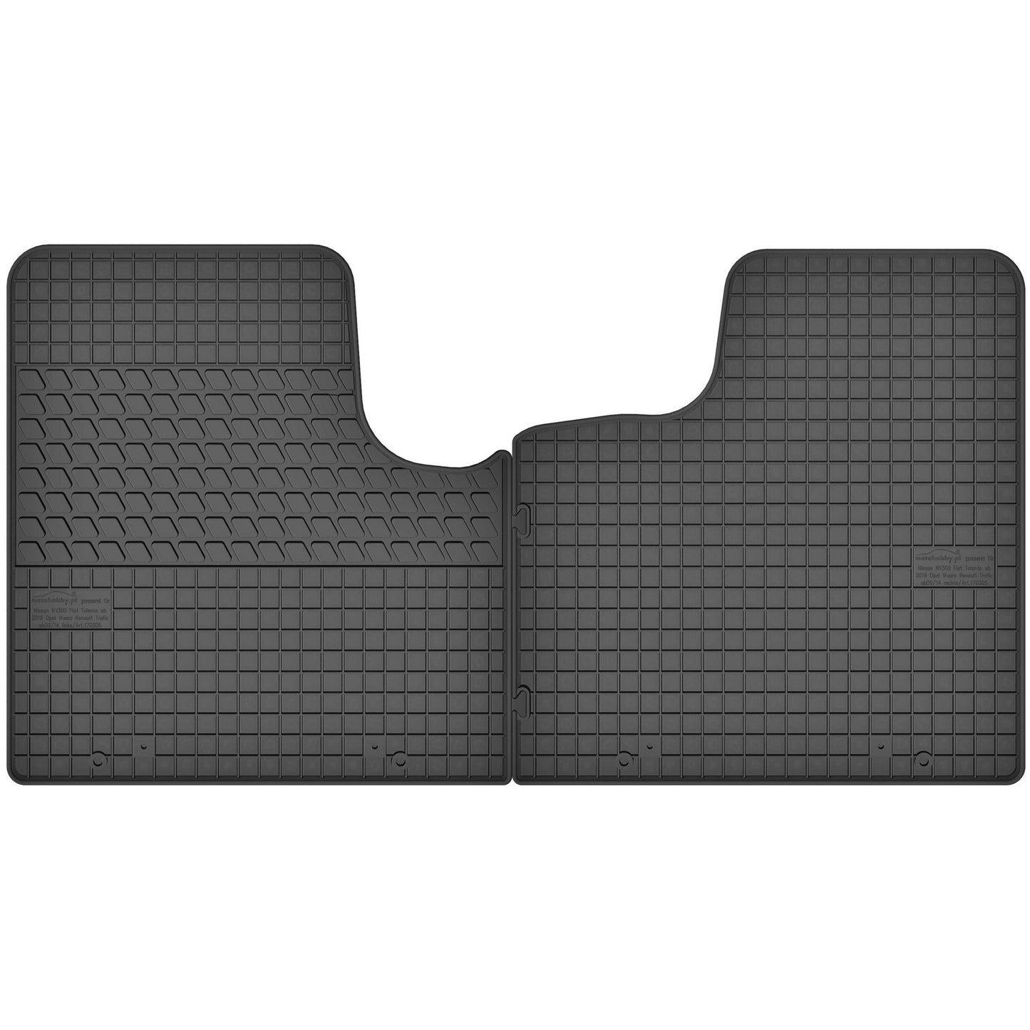 Motohobby Passform Gummi Fußmatten Set für Renault Trafic 2014 - 2025