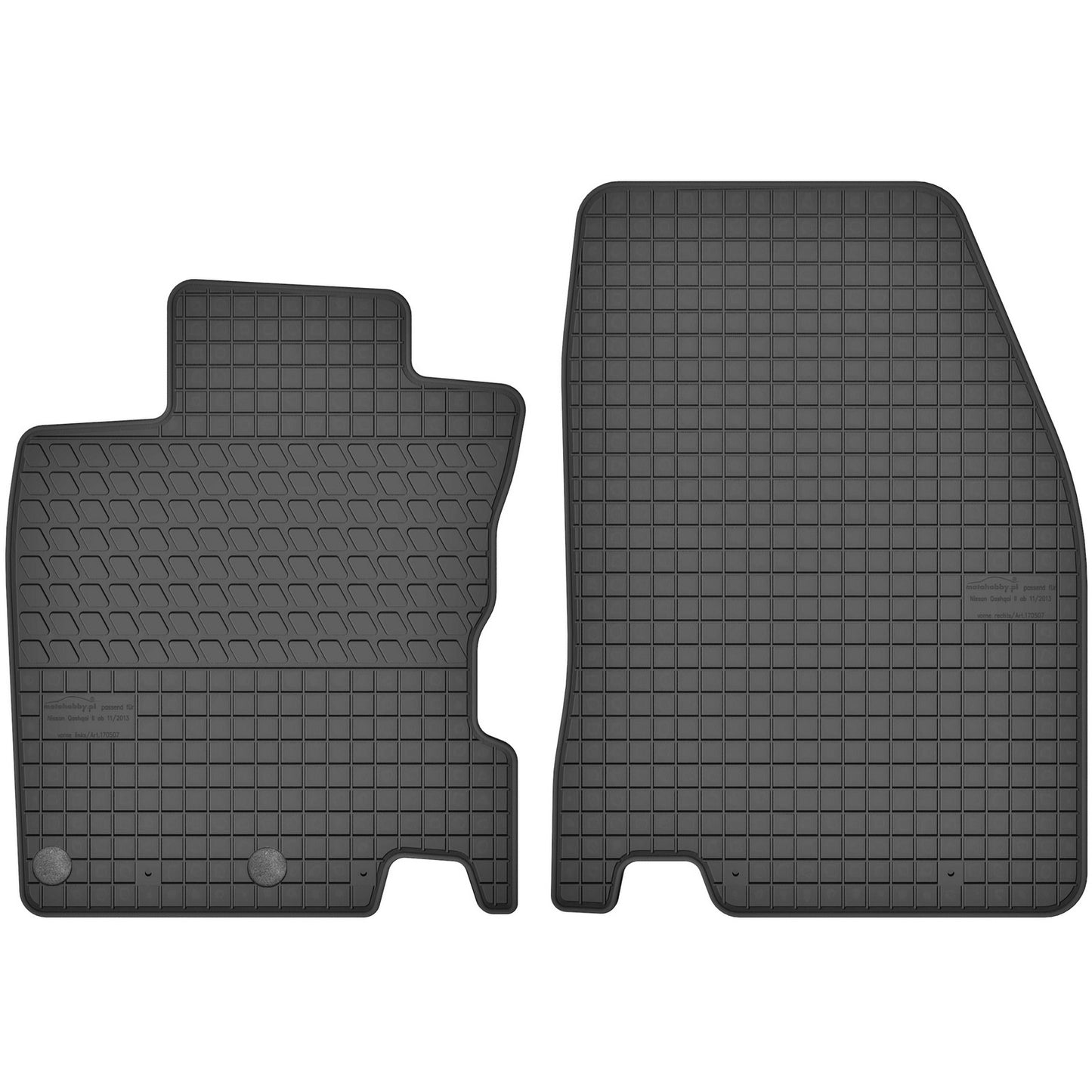 Motohobby Passform Gummi Fußmatten Set für Nissan Qashqai J11 2013 - 2021