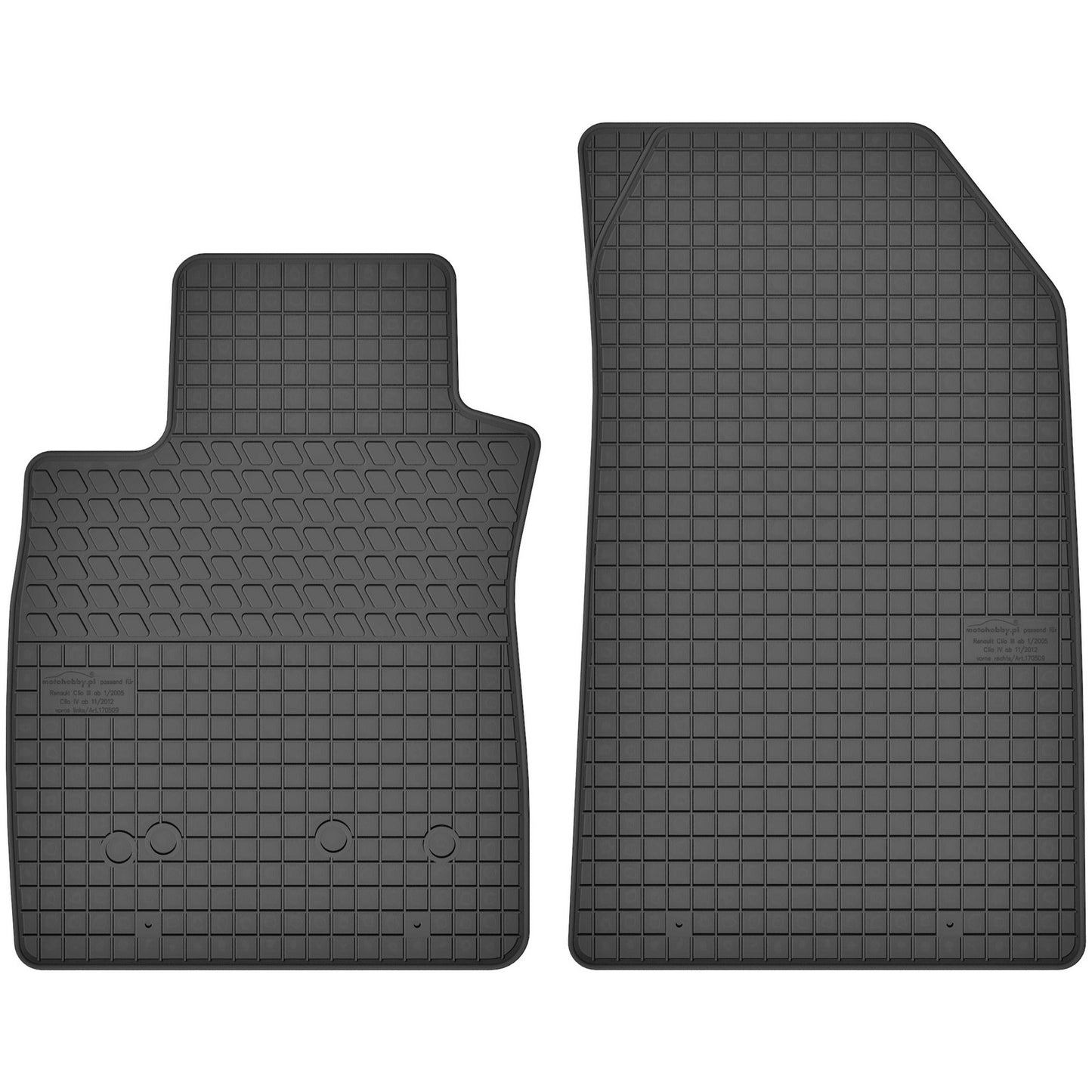 Motohobby Passform Gummi Fußmatten Set für Renault Clio 3 2005 - 2013