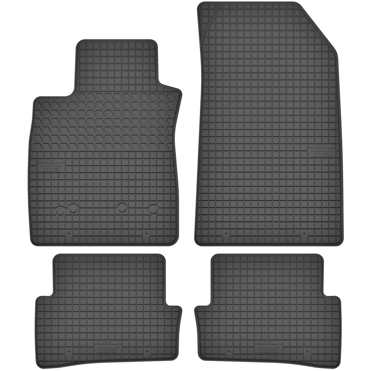 Motohobby Passform Gummi Fußmatten Set für Renault Clio 3 2005 - 2013