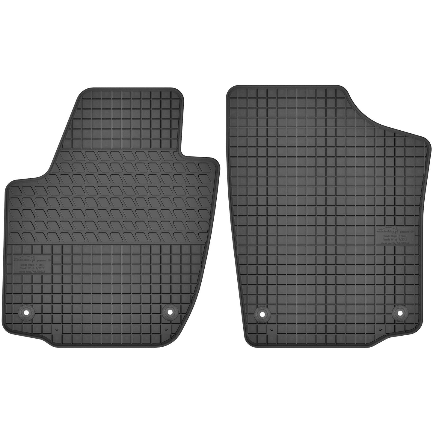 Motohobby Passform Gummi Fußmatten Set für Seat Toledo 4 2012 - 2019