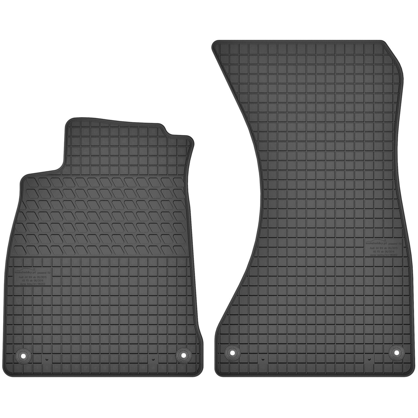 Motohobby Passform Gummi Fußmatten Set für Audi A4 B9 2016 - 2025