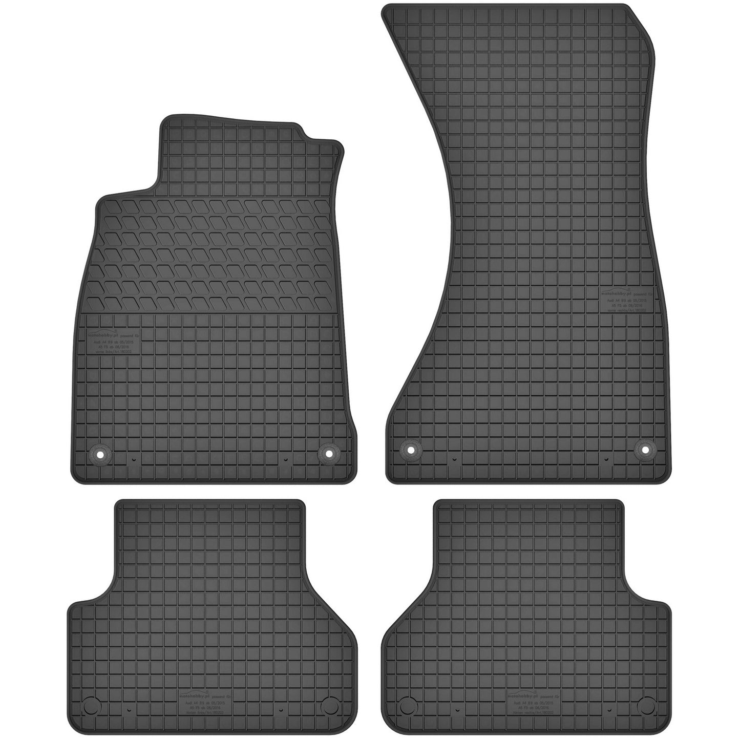 Motohobby Passform Gummi Fußmatten Set für Audi A4 B9 2016 - 2025