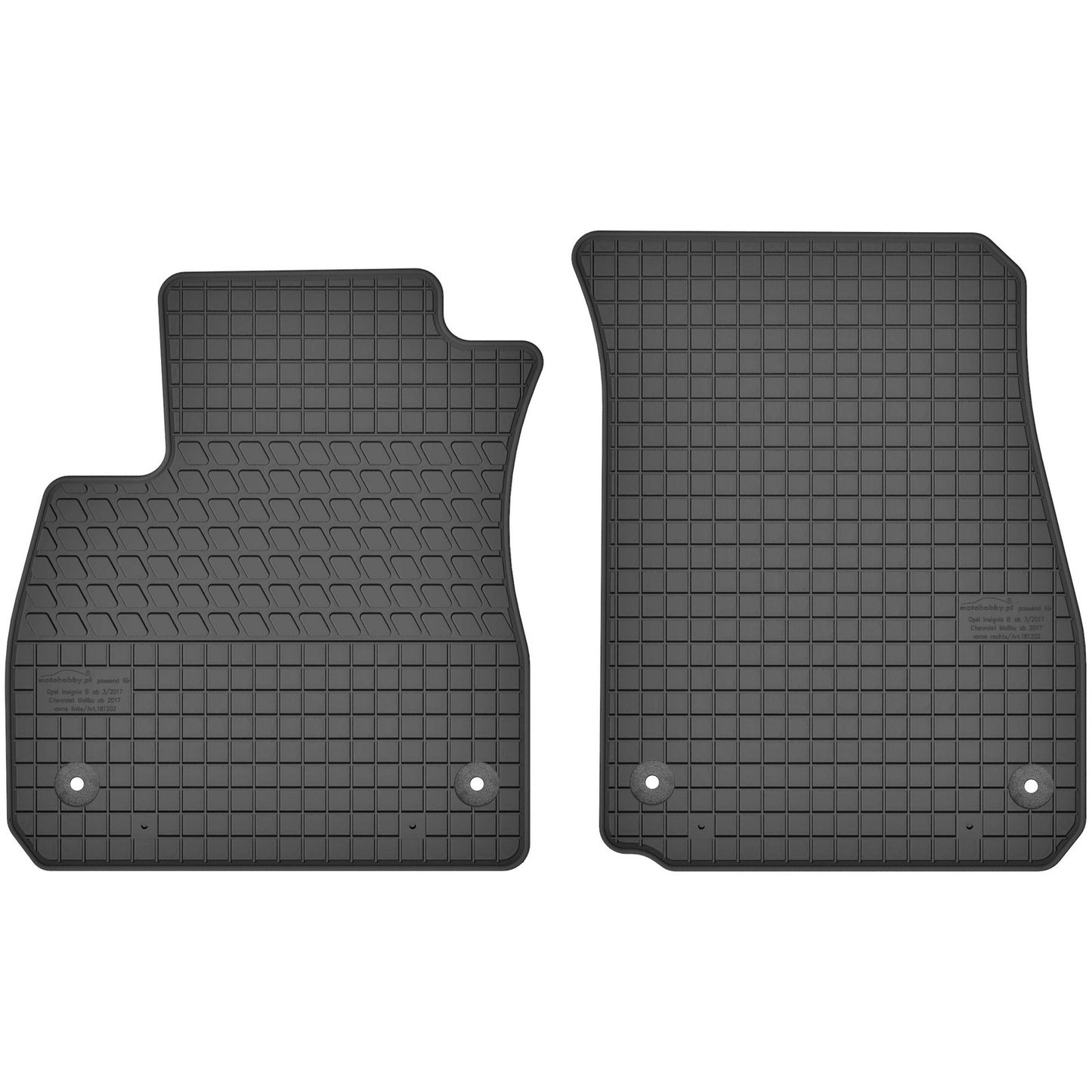 Motohobby Passform Gummi Fußmatten Set für Chevrolet Malibu 2016 - 2025