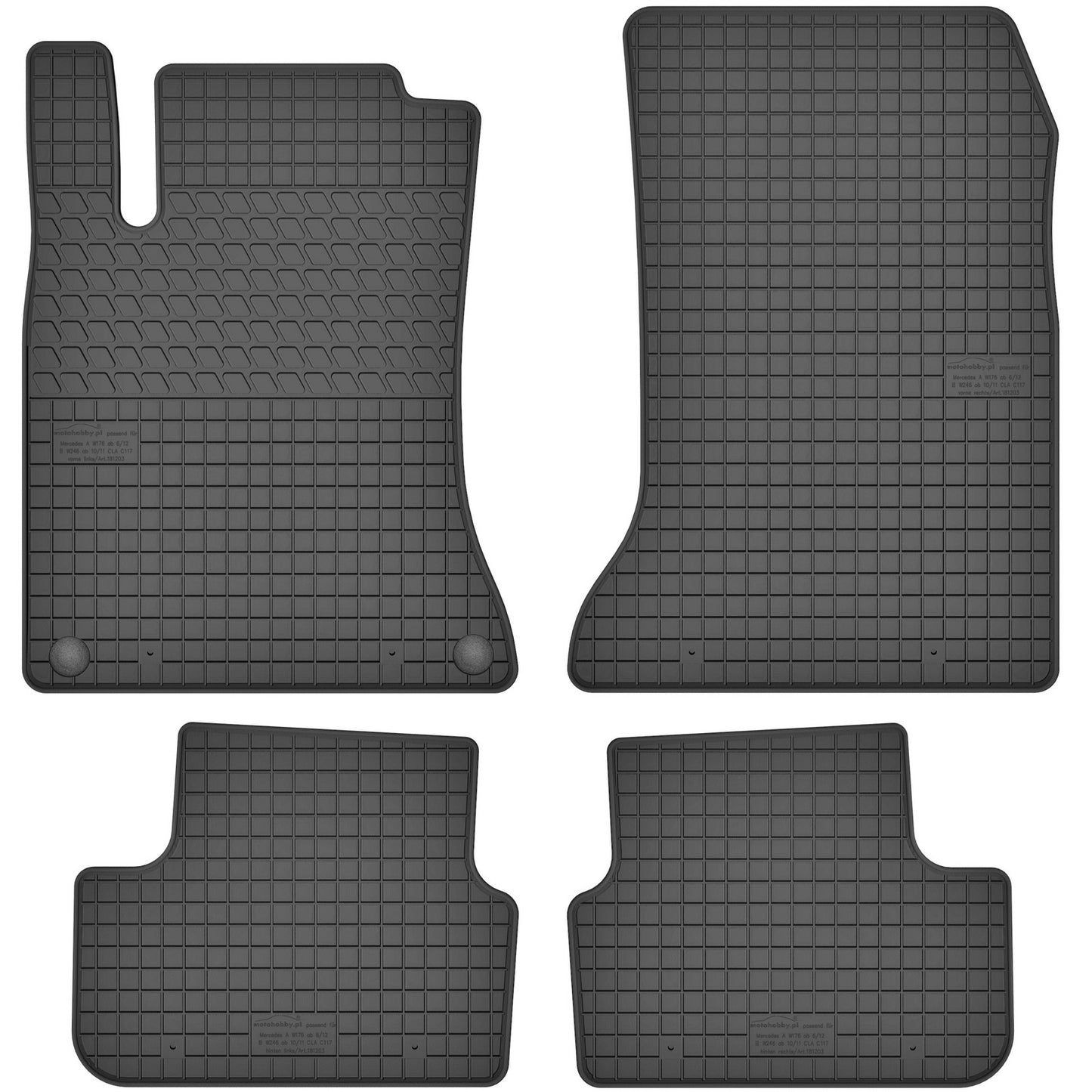 Motohobby Passform Gummi Fußmatten Set für Mercedes B W246 2011 - 2018