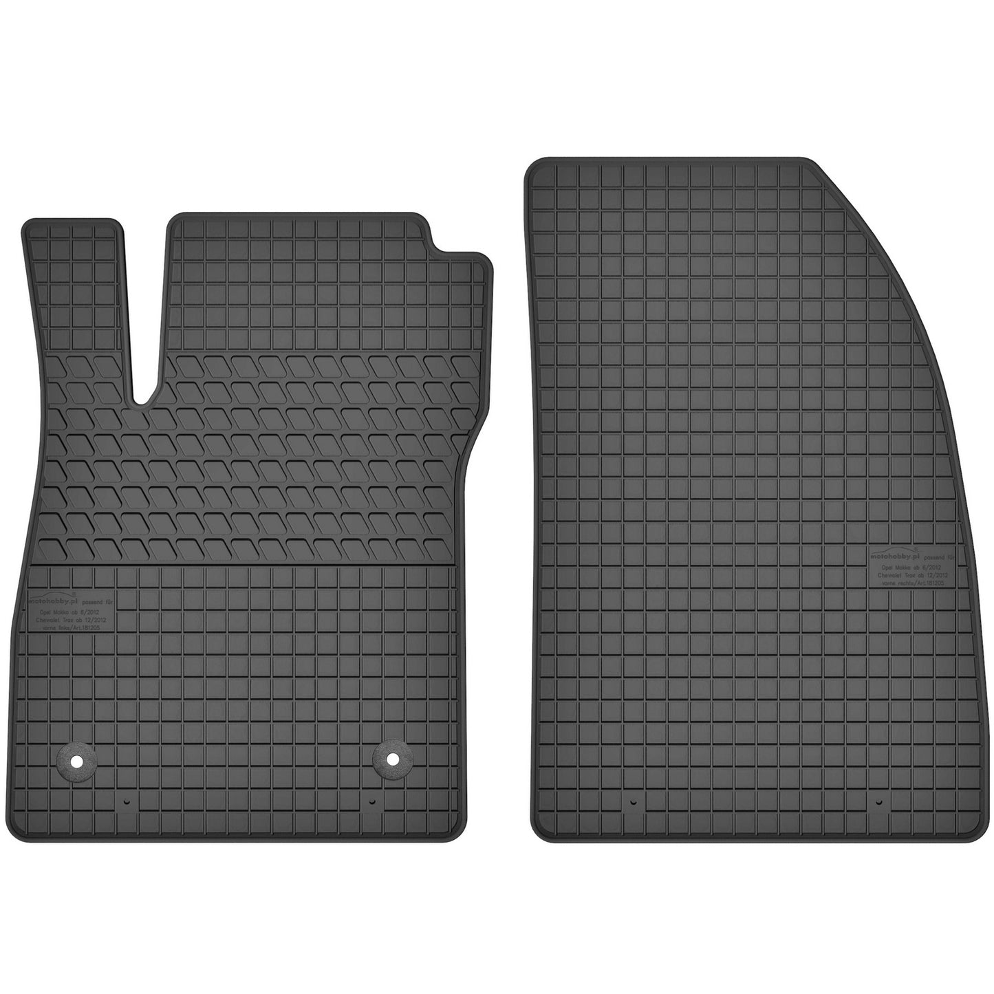 Motohobby Passform Gummi Fußmatten Set für Chevrolet Trax 2013 - 2022