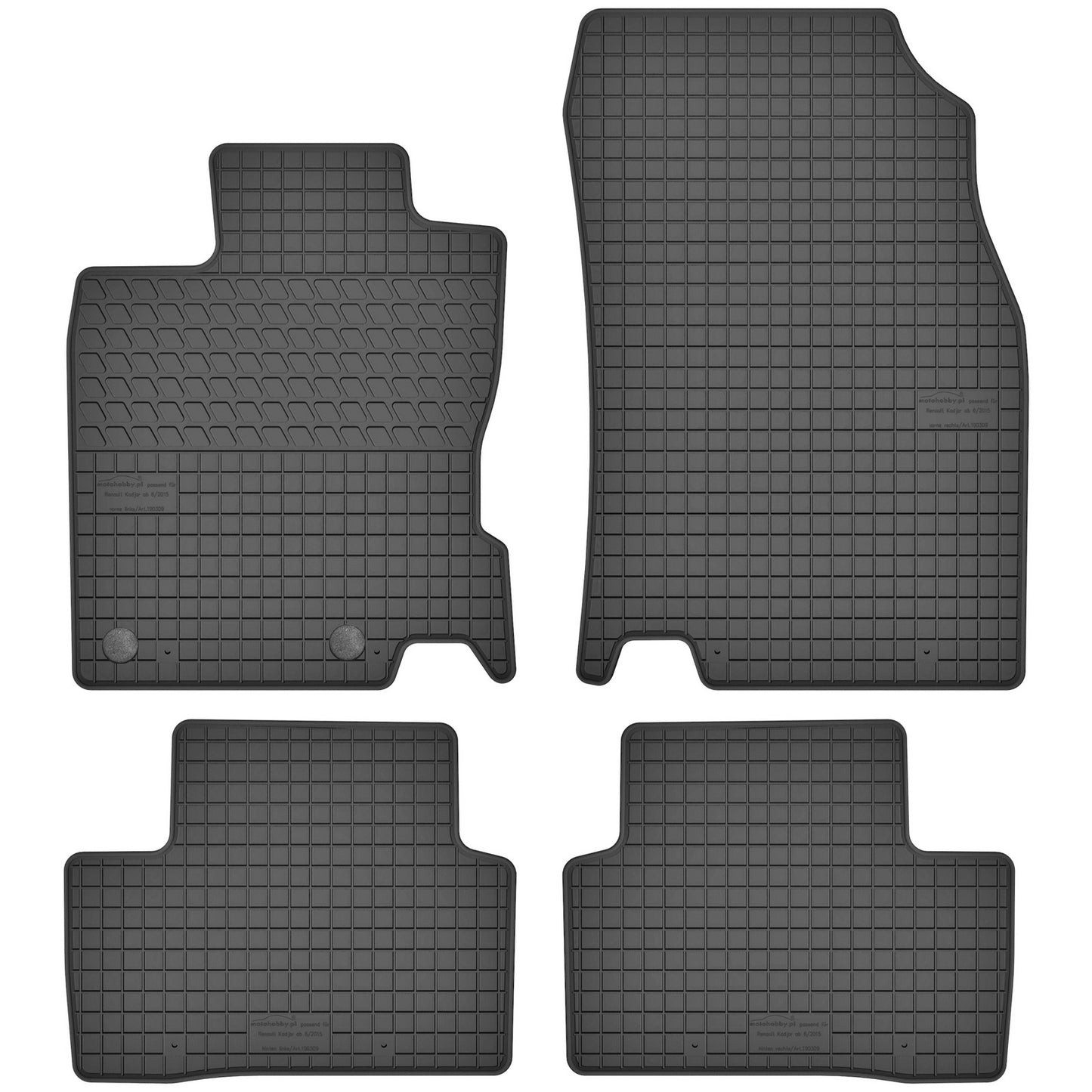 Motohobby Passform Gummi Fußmatten Set für Renault Kadjar 2015 - 2022