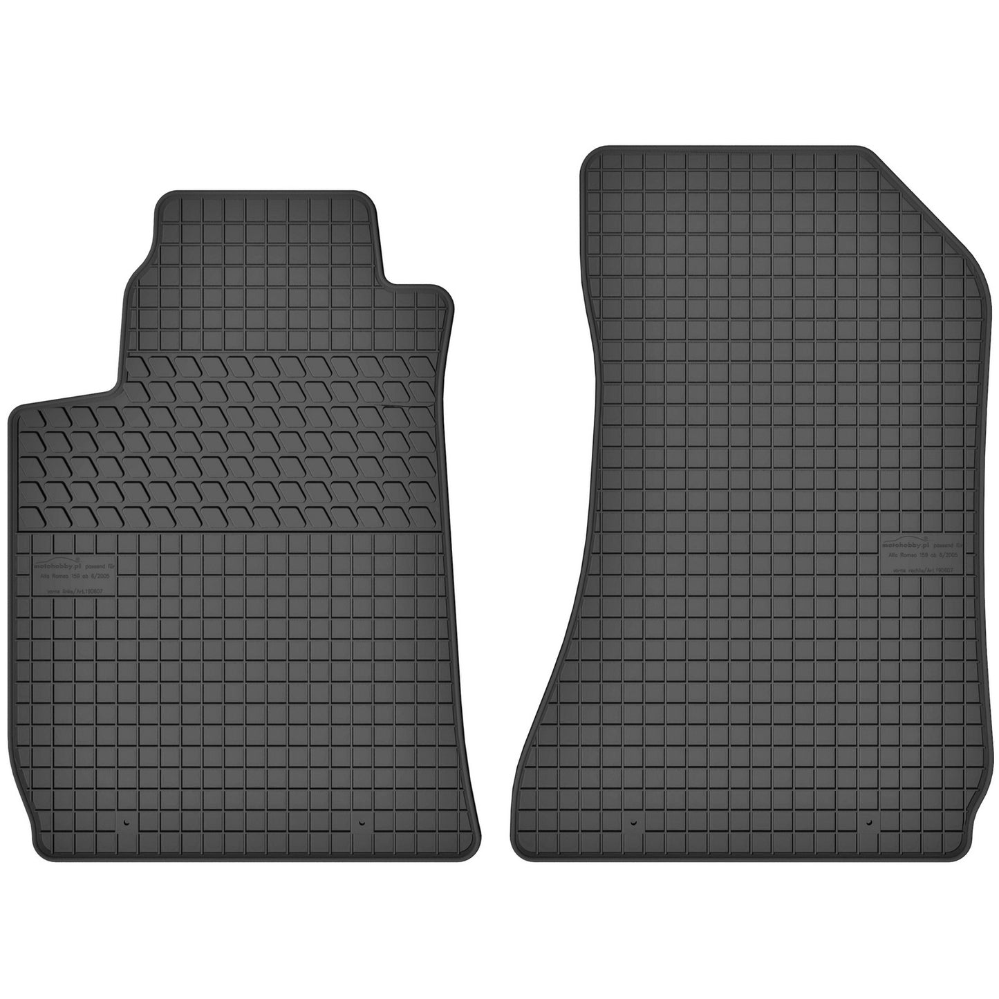Motohobby Passform Gummi Fußmatten Set für Alfa Romeo Spider 2006 - 2010