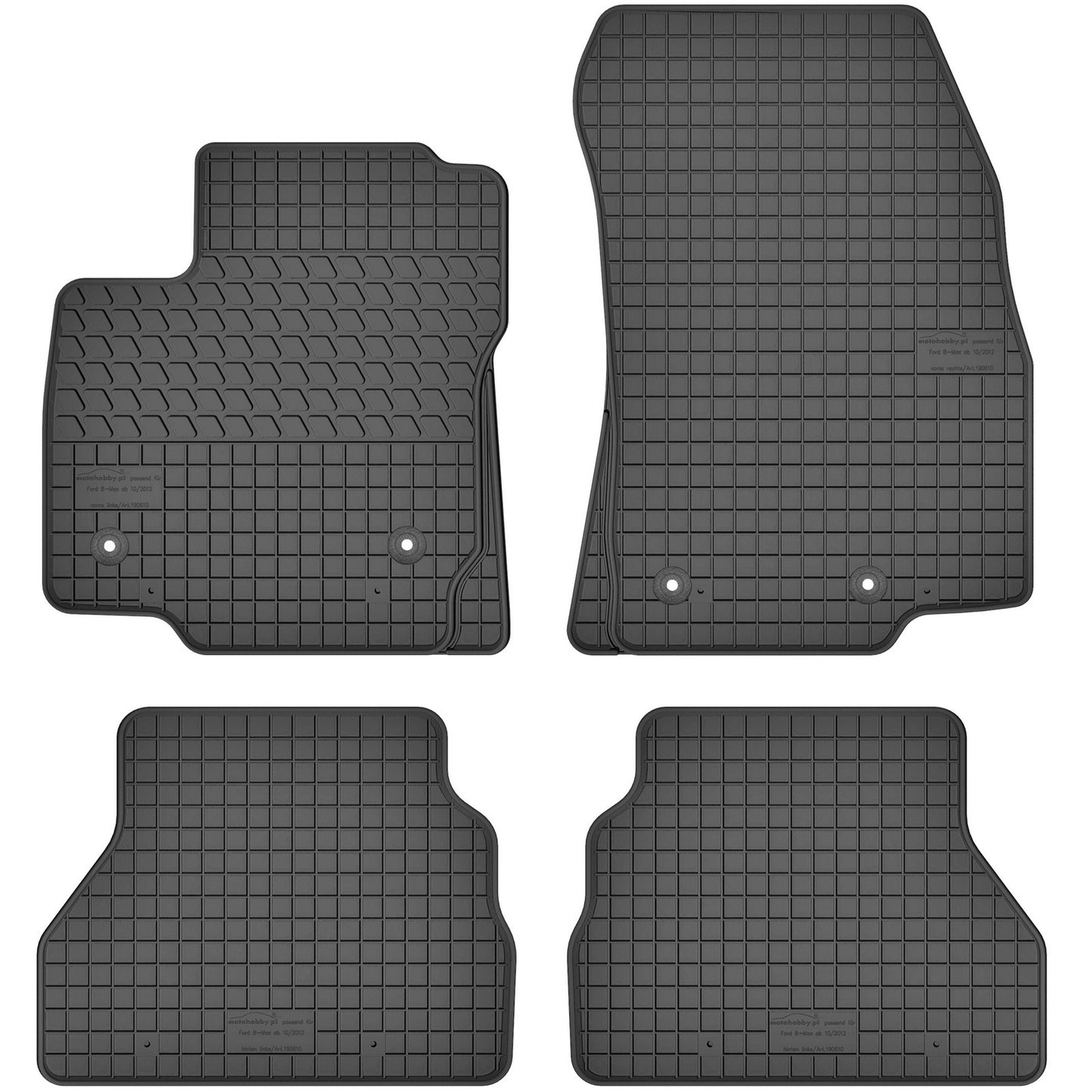 Motohobby Passform Gummi Fußmatten Set für Ford B-Max 2012 - 2017