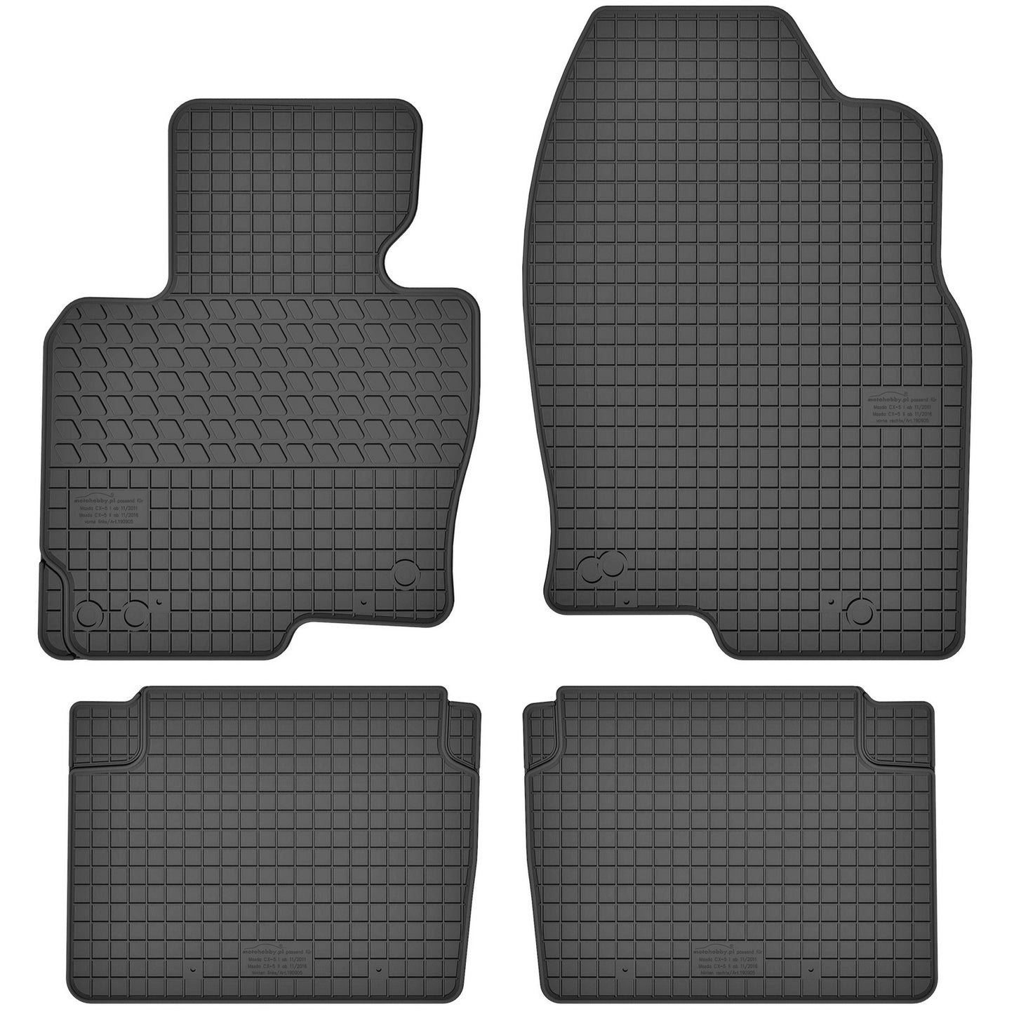 Motohobby Passform Gummi Fußmatten Set für Mazda CX-5 2017 - 2025