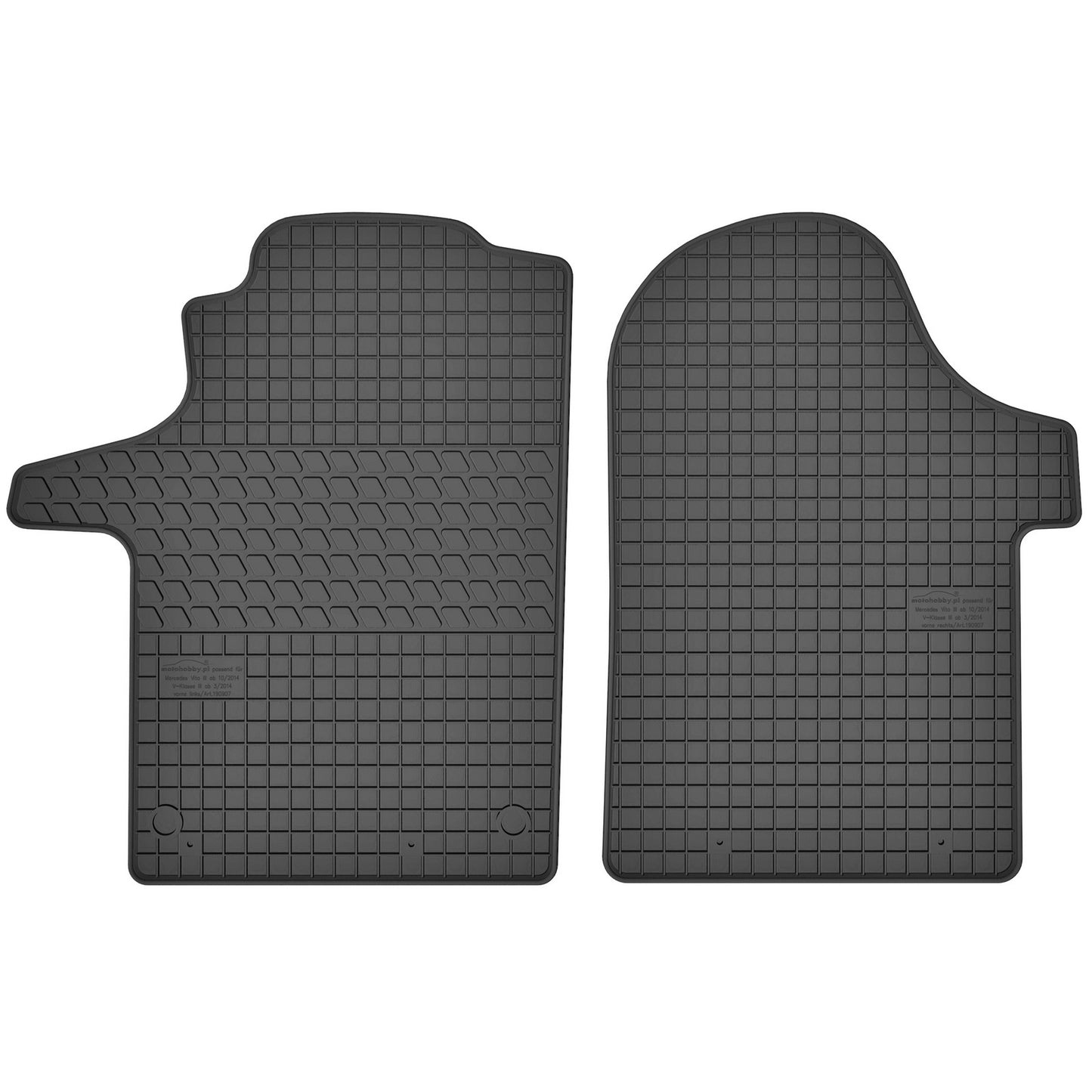 Motohobby Passform Gummi Fußmatten Set für Mercedes Vito W447 2015 - 2025