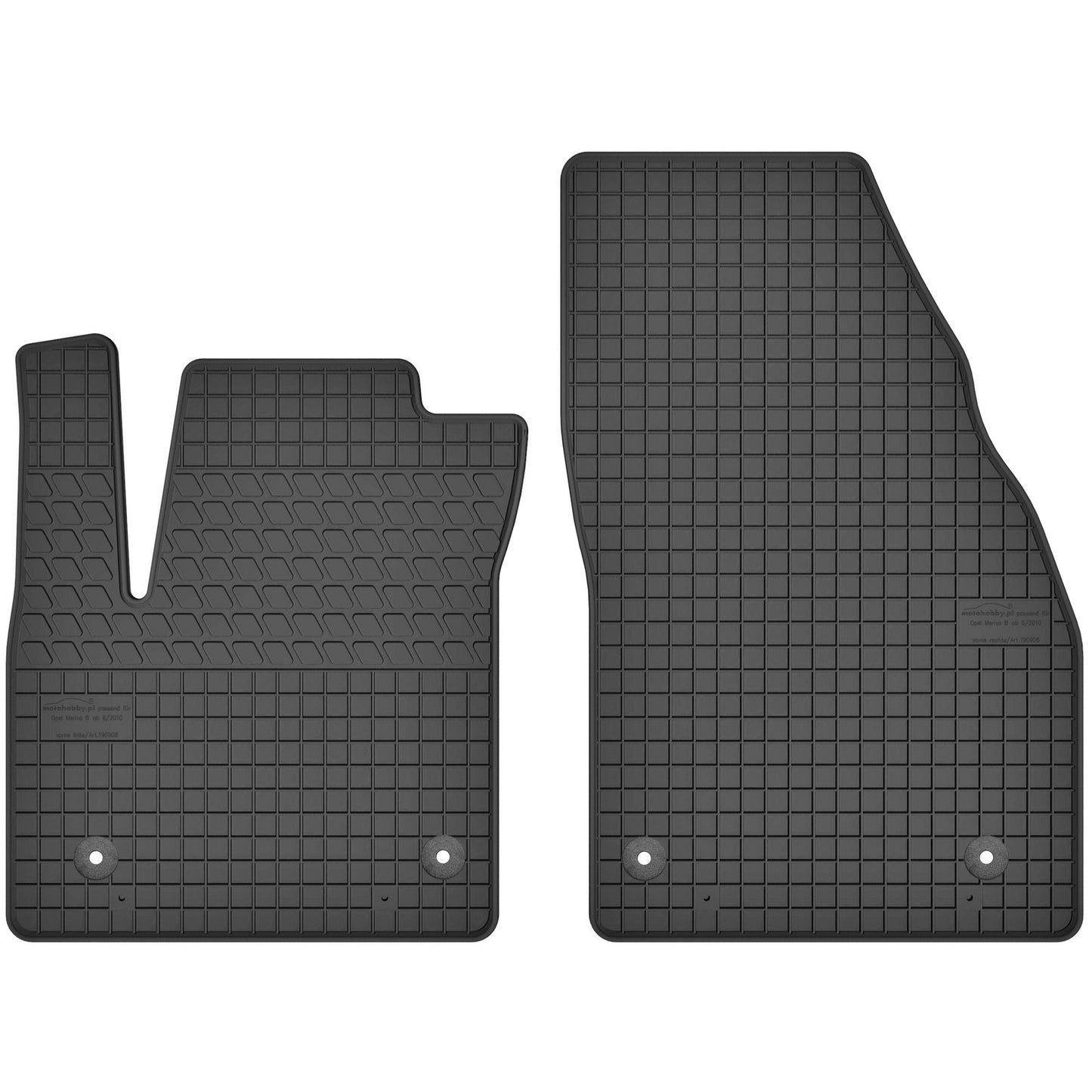 Motohobby Passform Gummi Fußmatten Set für Opel Meriva B 2010 - 2017