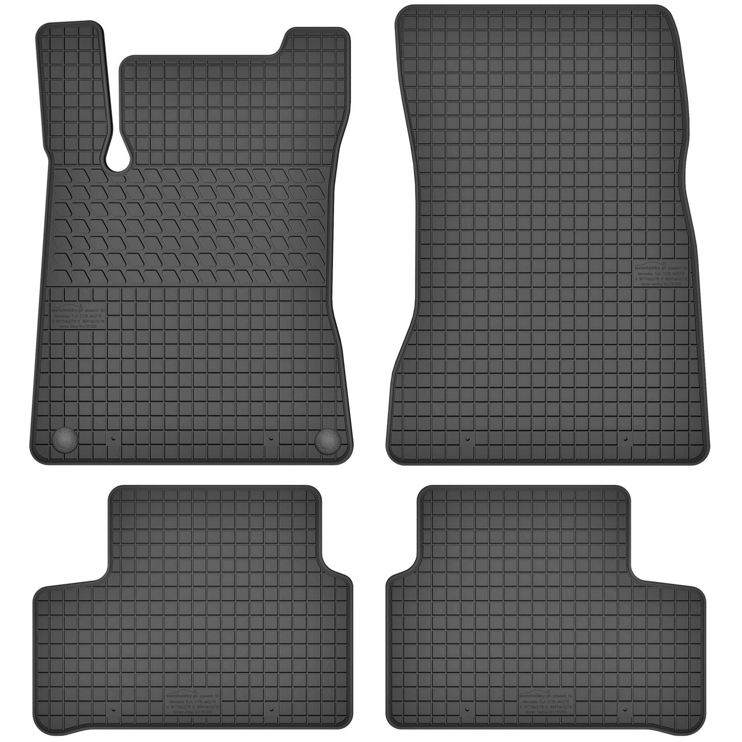 Motohobby Passform Gummi Fußmatten Set für Mercedes B W247 2019 - 2025
