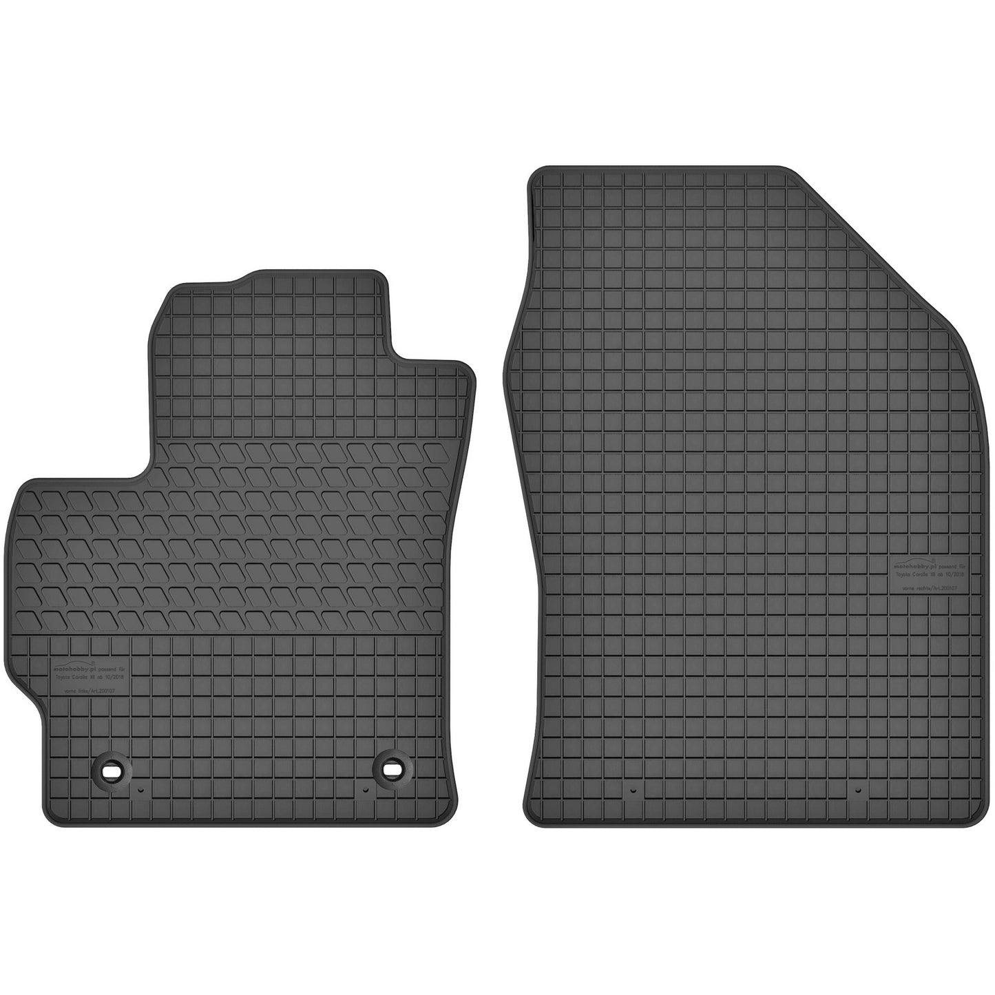 Motohobby Passform Gummi Fußmatten Set für Toyota Corolla 2018 - 2025