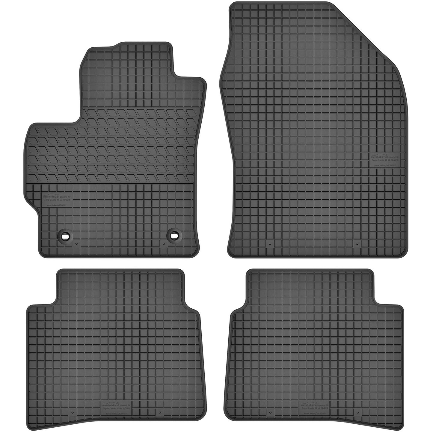 Motohobby Passform Gummi Fußmatten Set für Toyota Corolla 2018 - 2025