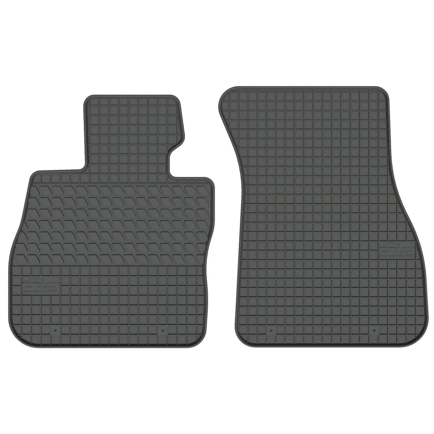Motohobby Passform Gummi Fußmatten Set für BMW 1er F40 2019 - 2025