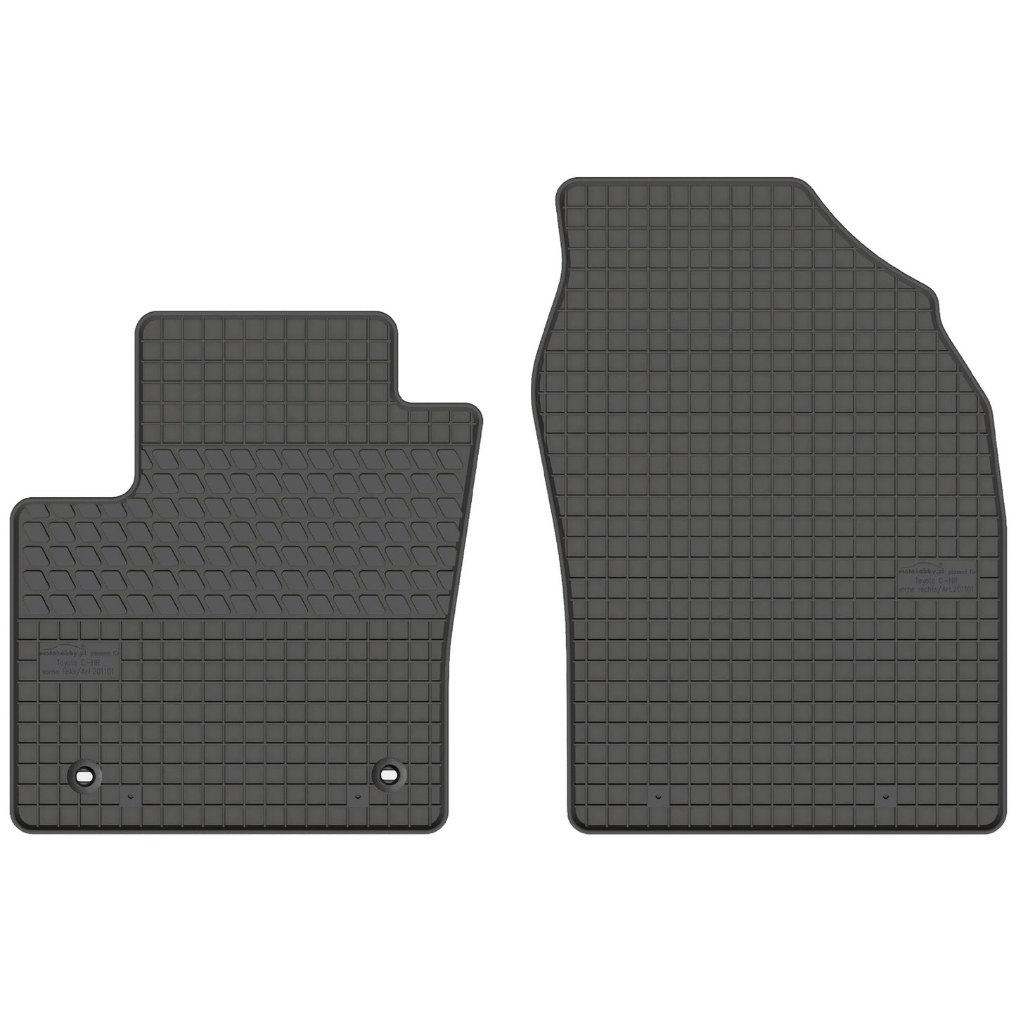 Motohobby Passform Gummi Fußmatten Set für Toyota C-HR 2016 - 2023