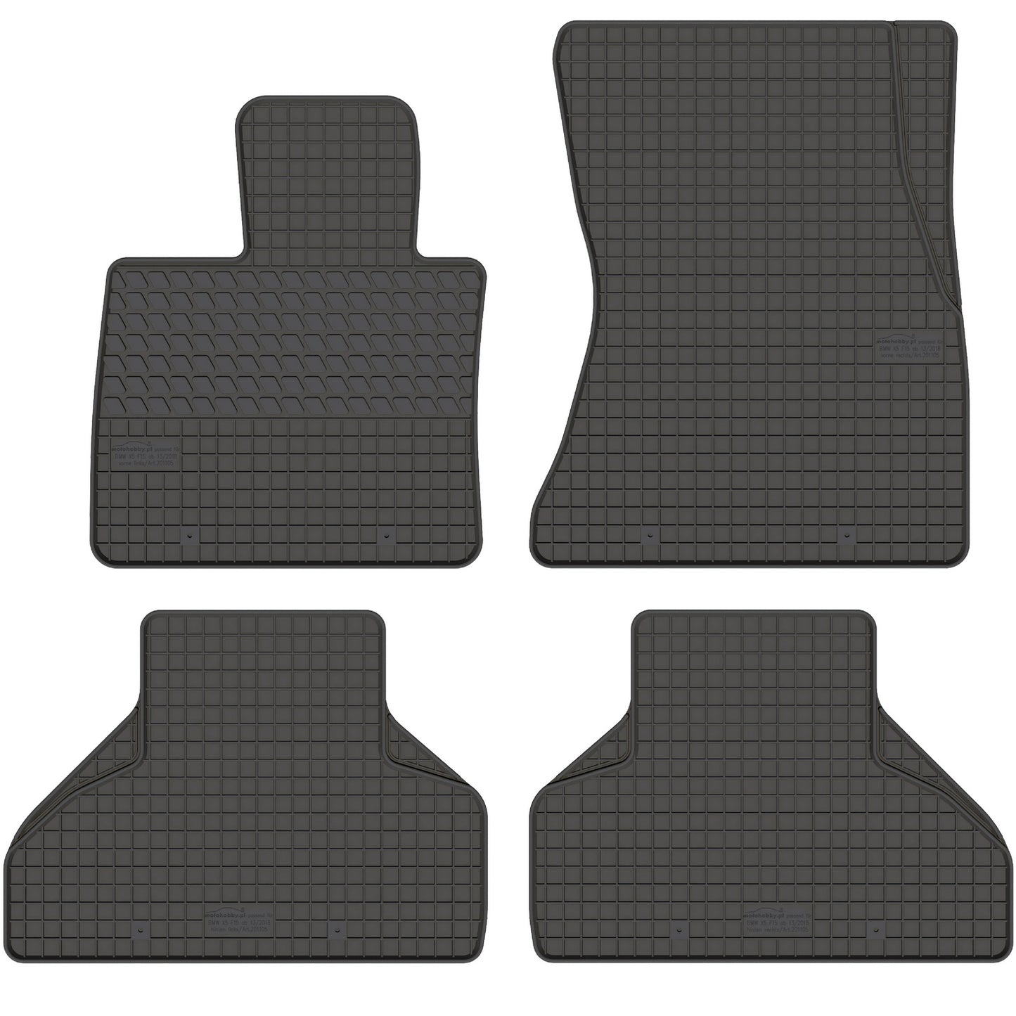 Motohobby Passform Gummi Fußmatten Set für BMW X5 F15 2013 - 2018