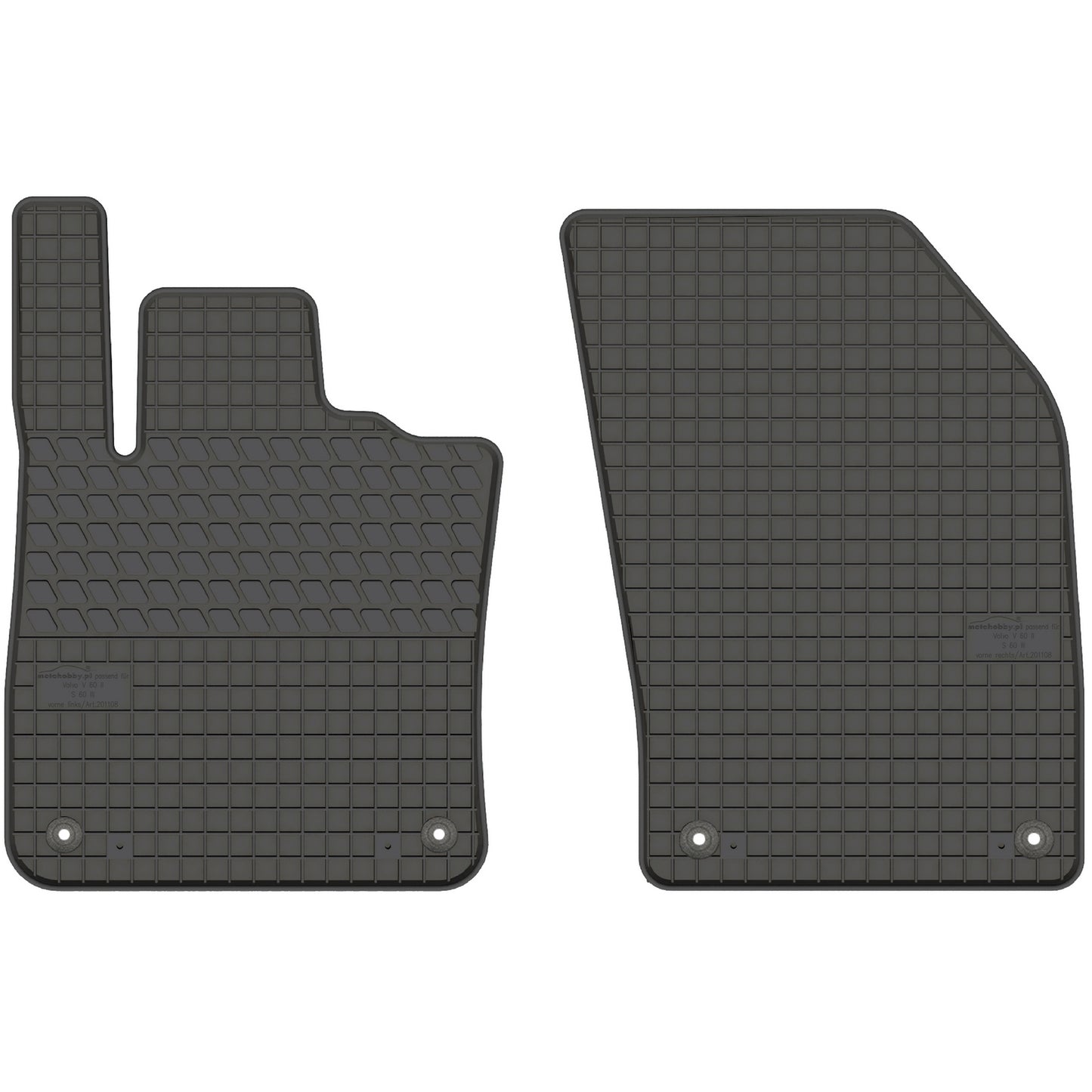 Motohobby Passform Gummi Fußmatten Set für Volvo S60 2019 - 2025