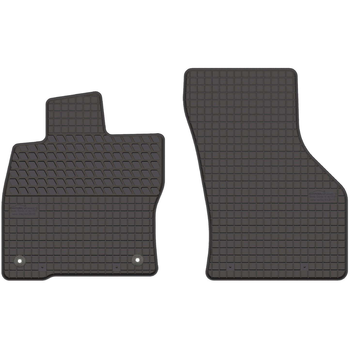 Motohobby Passform Gummi Fußmatten Set für Skoda Octavia 4 2019 - 2025