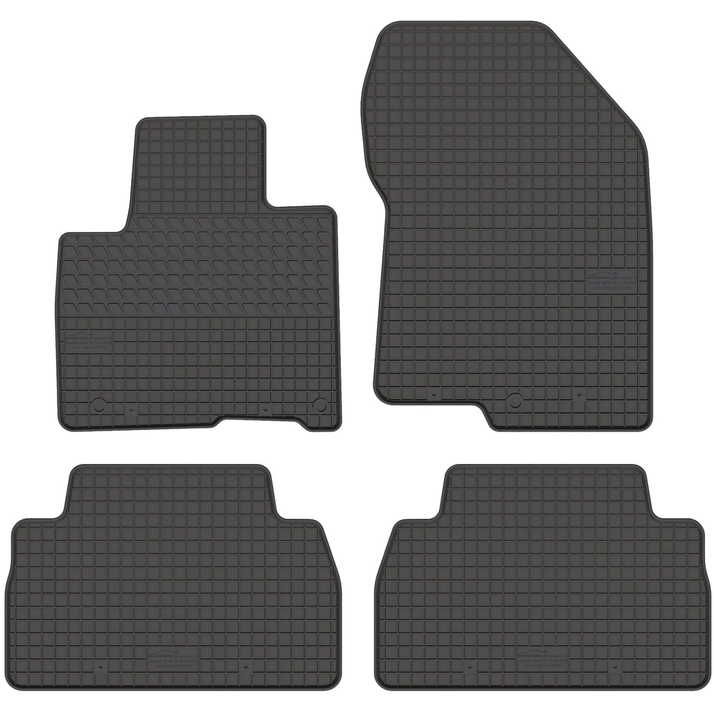 Motohobby Passform Gummi Fußmatten Set für Hyundai Santa Fe 2018 - 2023