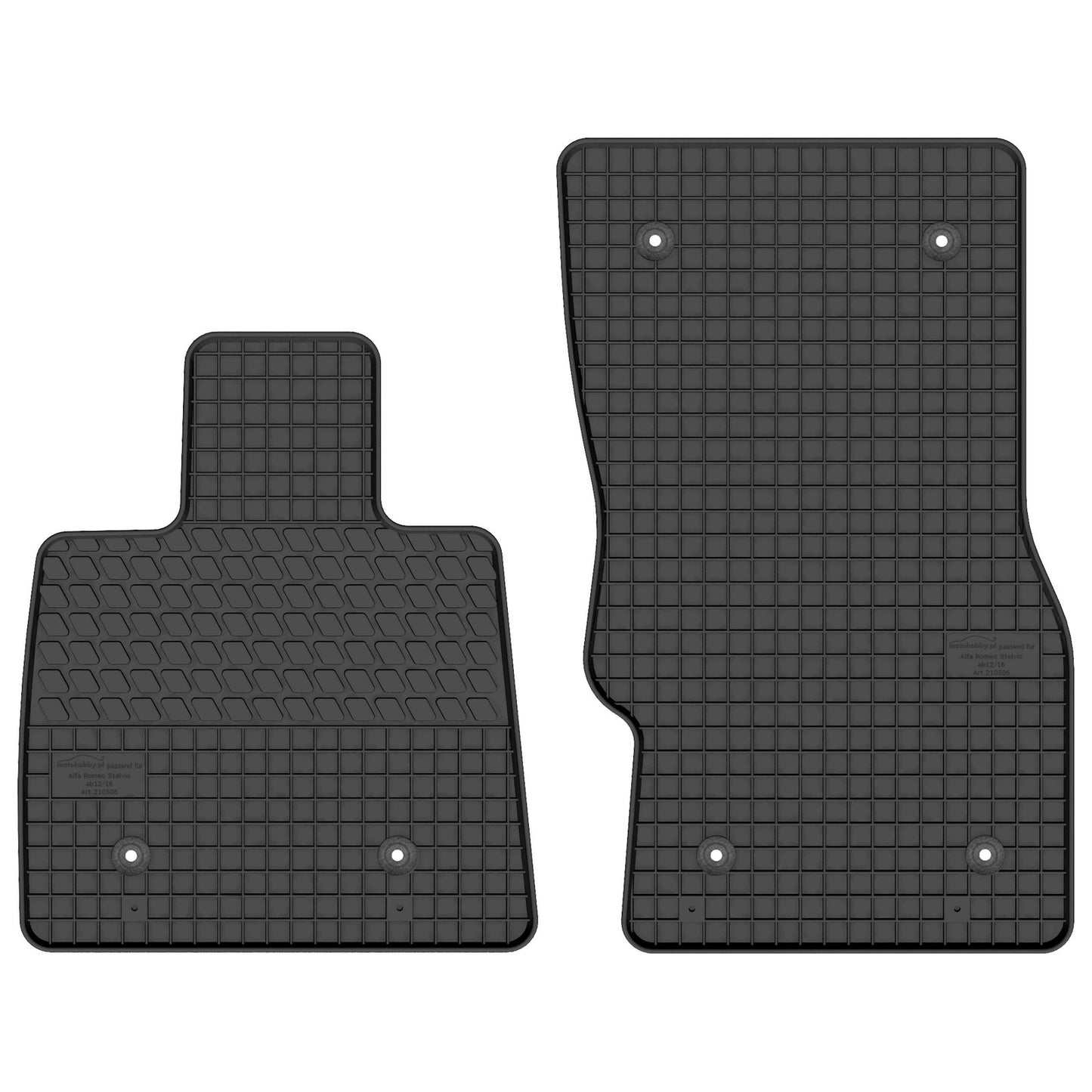 Motohobby Passform Gummi Fußmatten Set für Alfa Romeo Stelvio 2017 - 2025