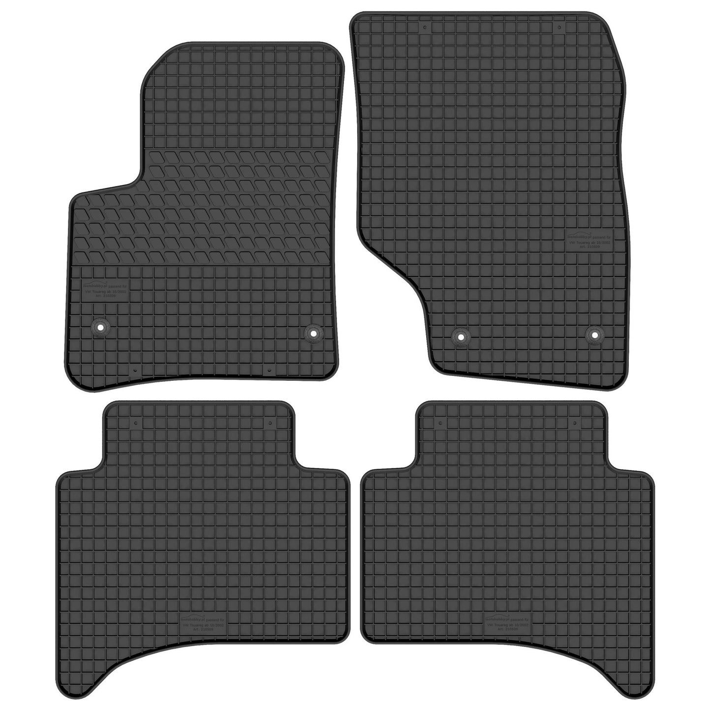 Motohobby Passform Gummi Fußmatten Set für Volkswagen Touareg 2002 - 2010