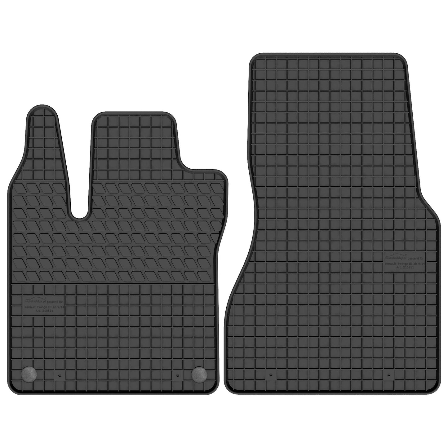 Motohobby Passform Gummi Fußmatten Set für Smart EQ Fortwo 2017 - 2021