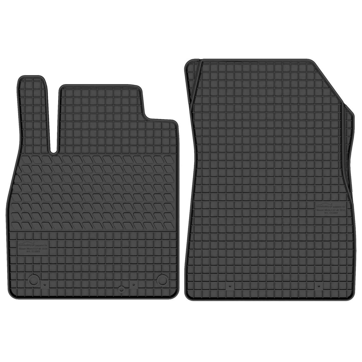 Motohobby Passform Gummi Fußmatten Set für Nissan Micra K13 2010 - 2016