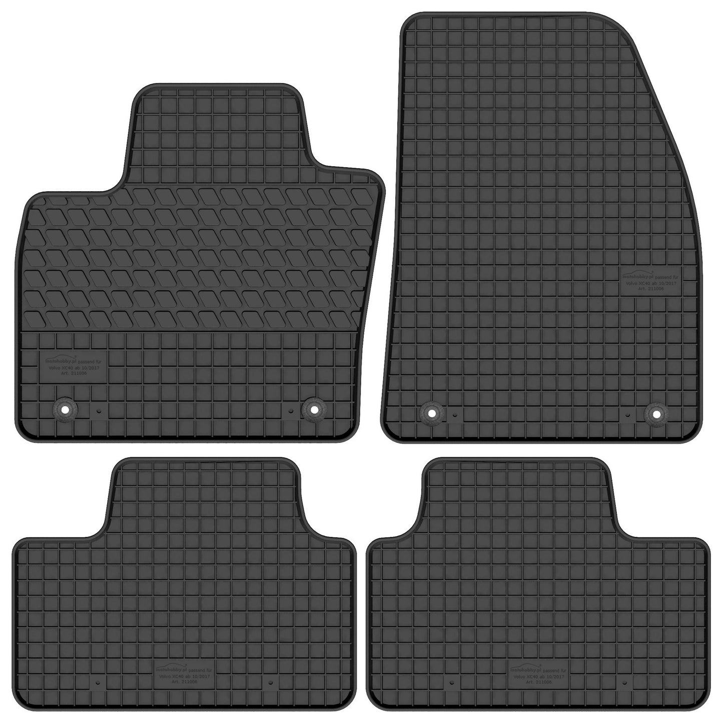 Motohobby Passform Gummi Fußmatten Set für Volvo XC40 2017 - 2025