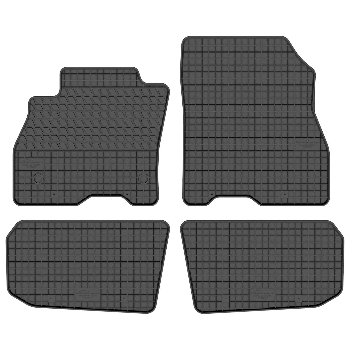 Motohobby Passform Gummi Fußmatten Set für Nissan Leaf 2010 - 2017
