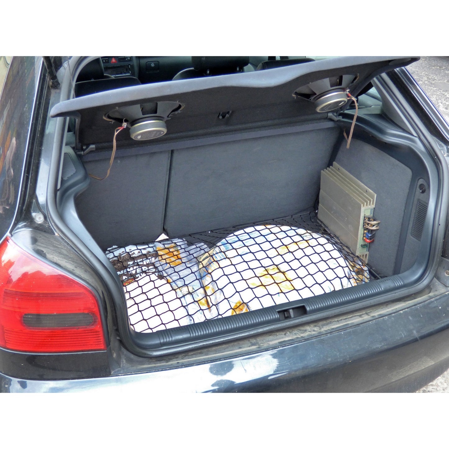 Autosiatki Kofferraumbodennetz Gepäcknetz für Audi A3 8L Dreitürer 1996 - 2003