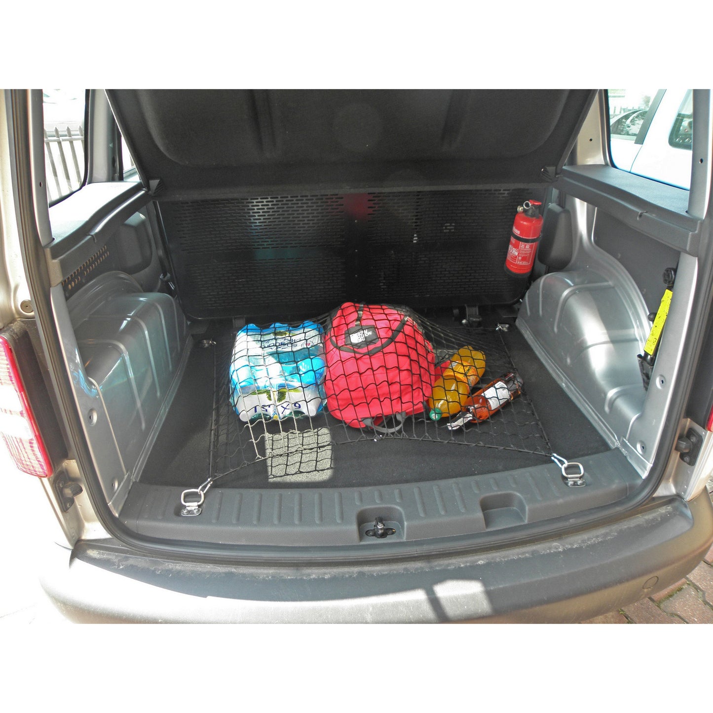 Autosiatki Kofferraumbodennetz Gepäcknetz für Volkswagen Caddy Kombi 2004 - 2015